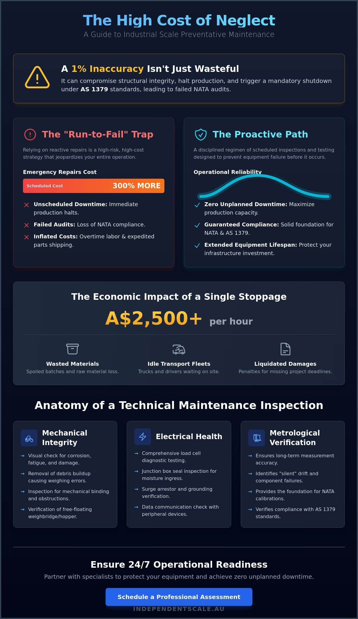 Preventative maintenance for industrial scales
