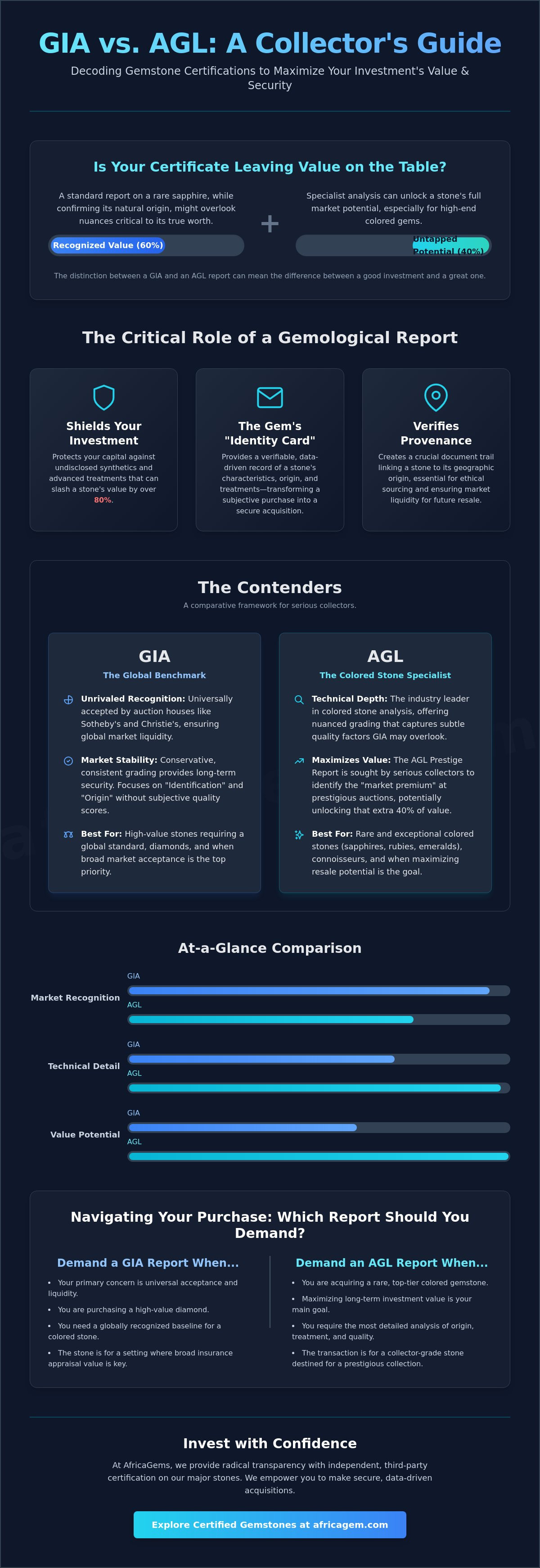 AGL vs GIA certification for colored stones