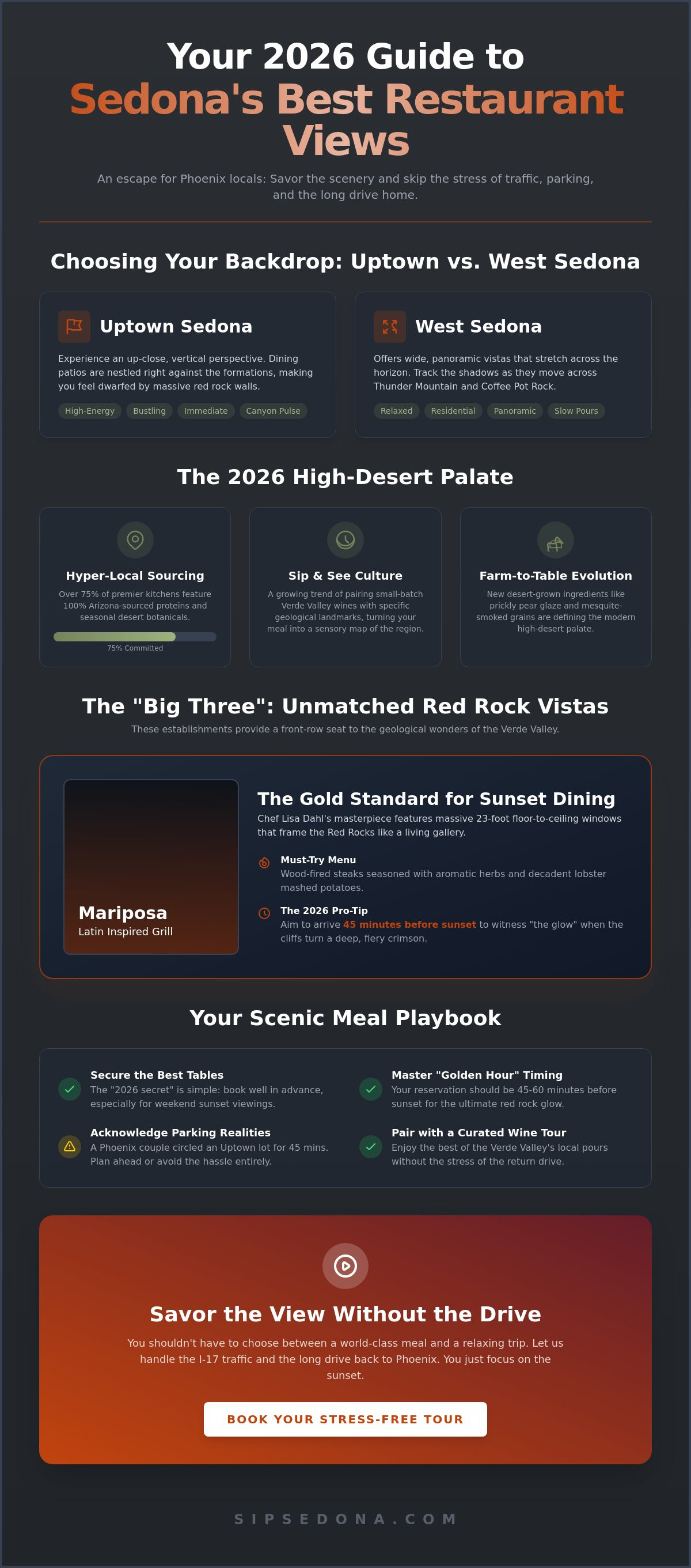 Sedona restaurants with a view