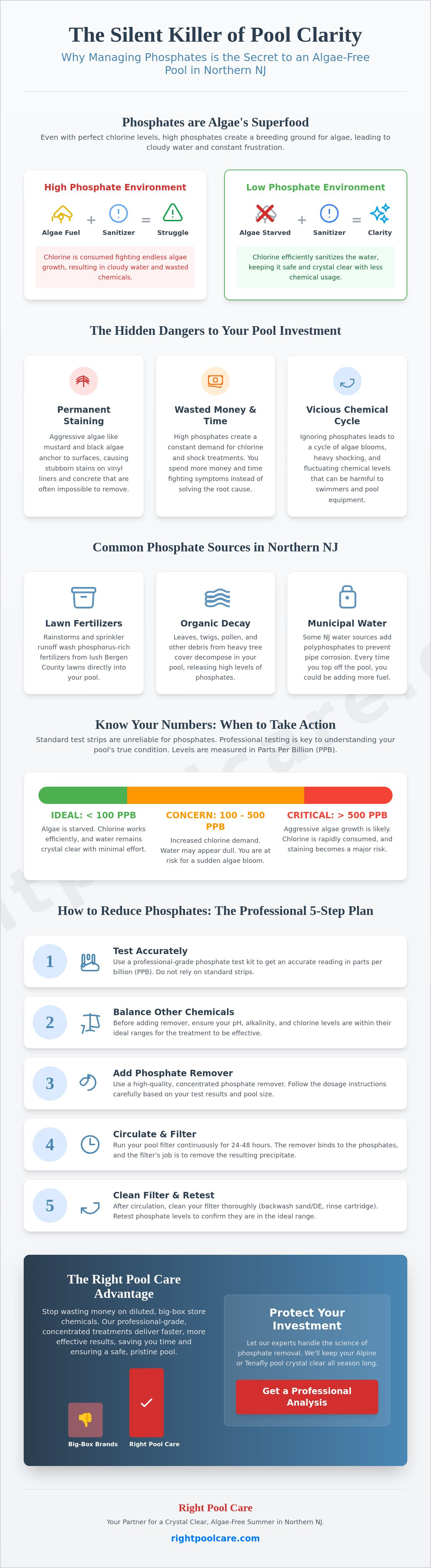 How to reduce phosphates in pool