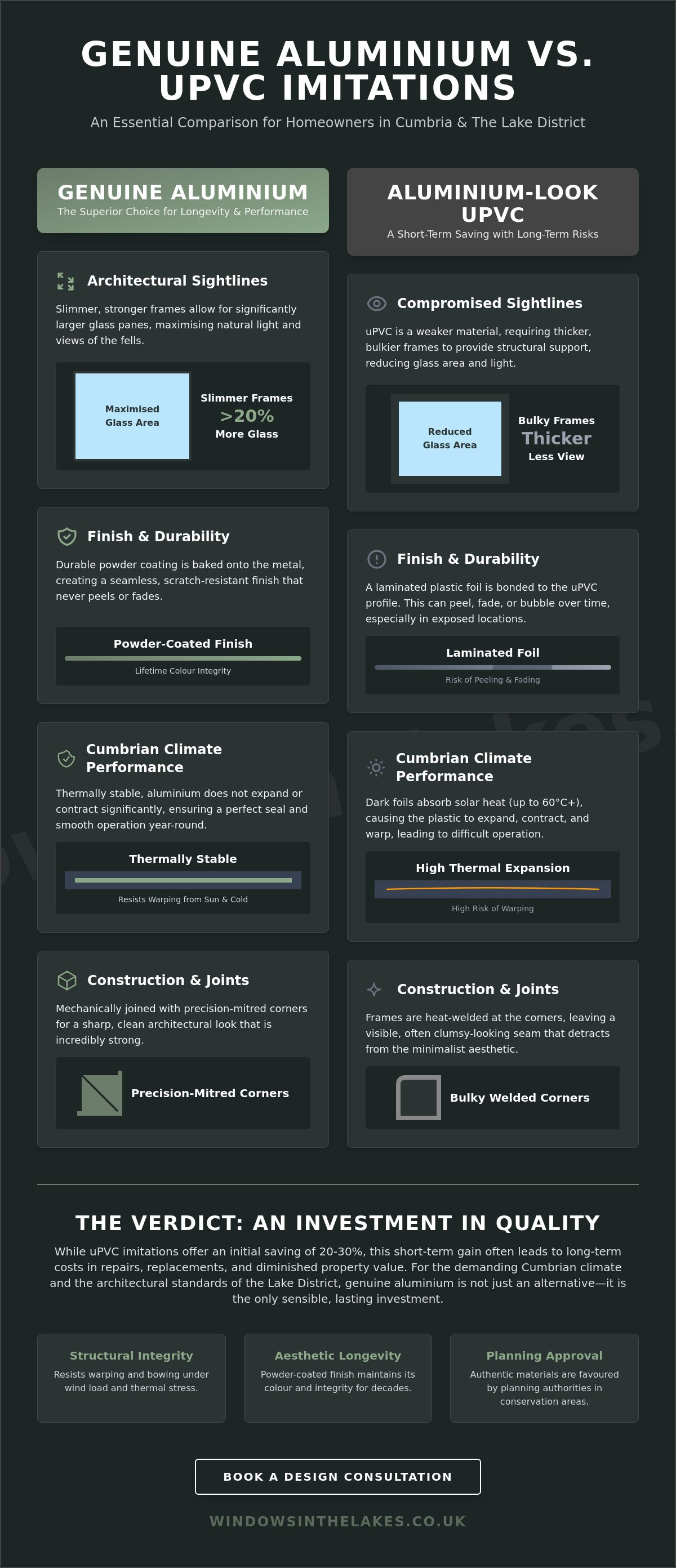 Aluminium look upvc windows in Doncaster