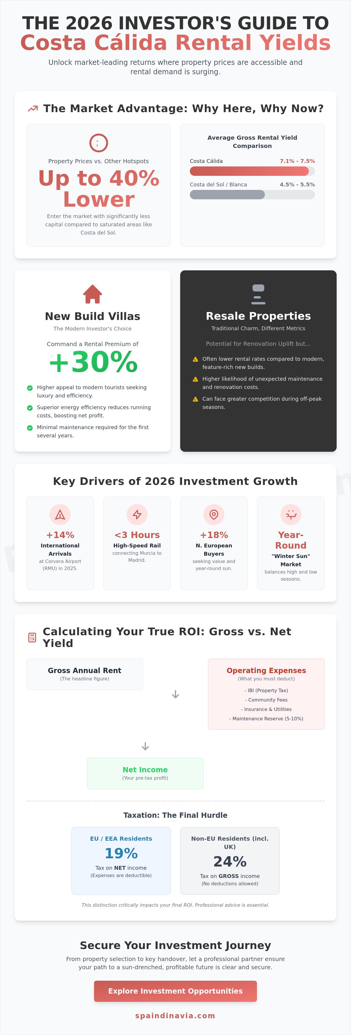 Rental yield costa calida