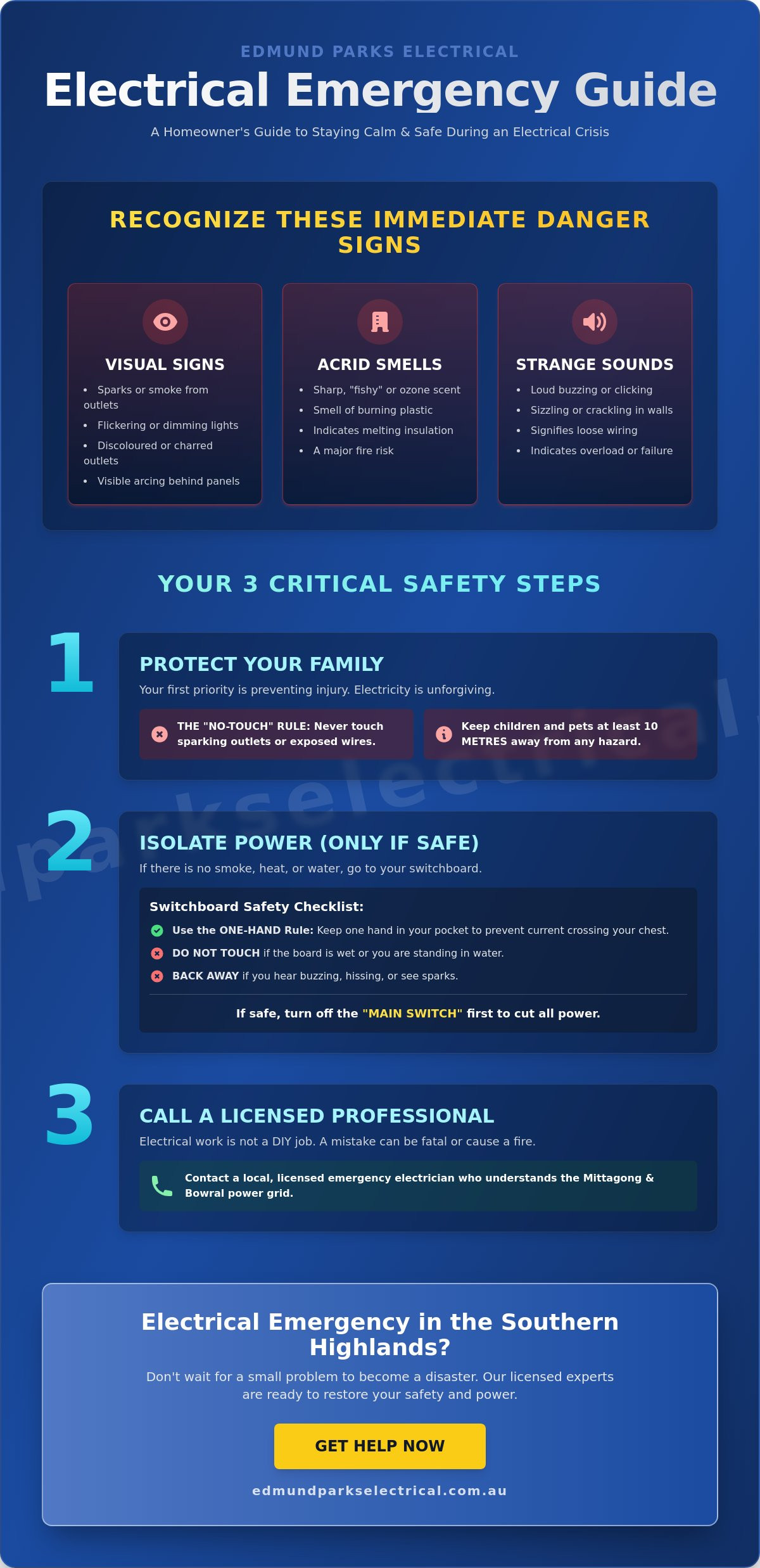 Emergency electrician tips