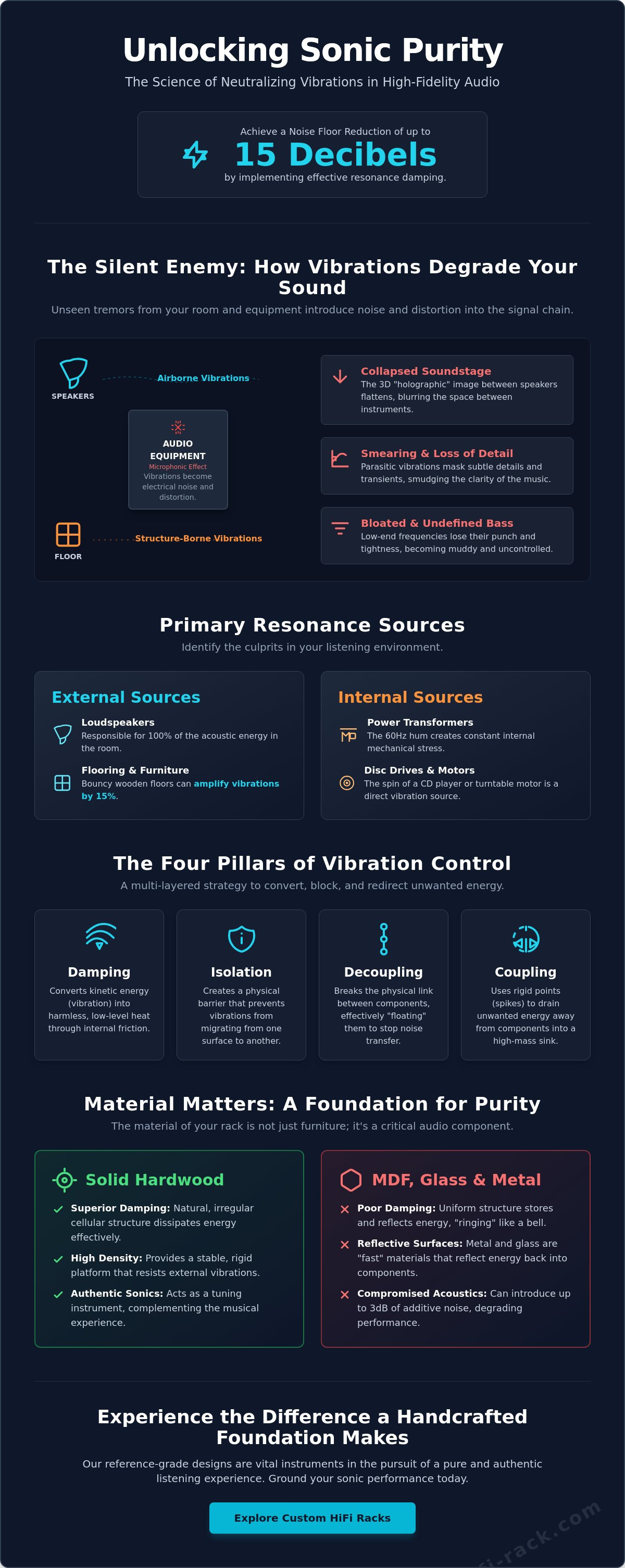 Resonance damping for audio equipment