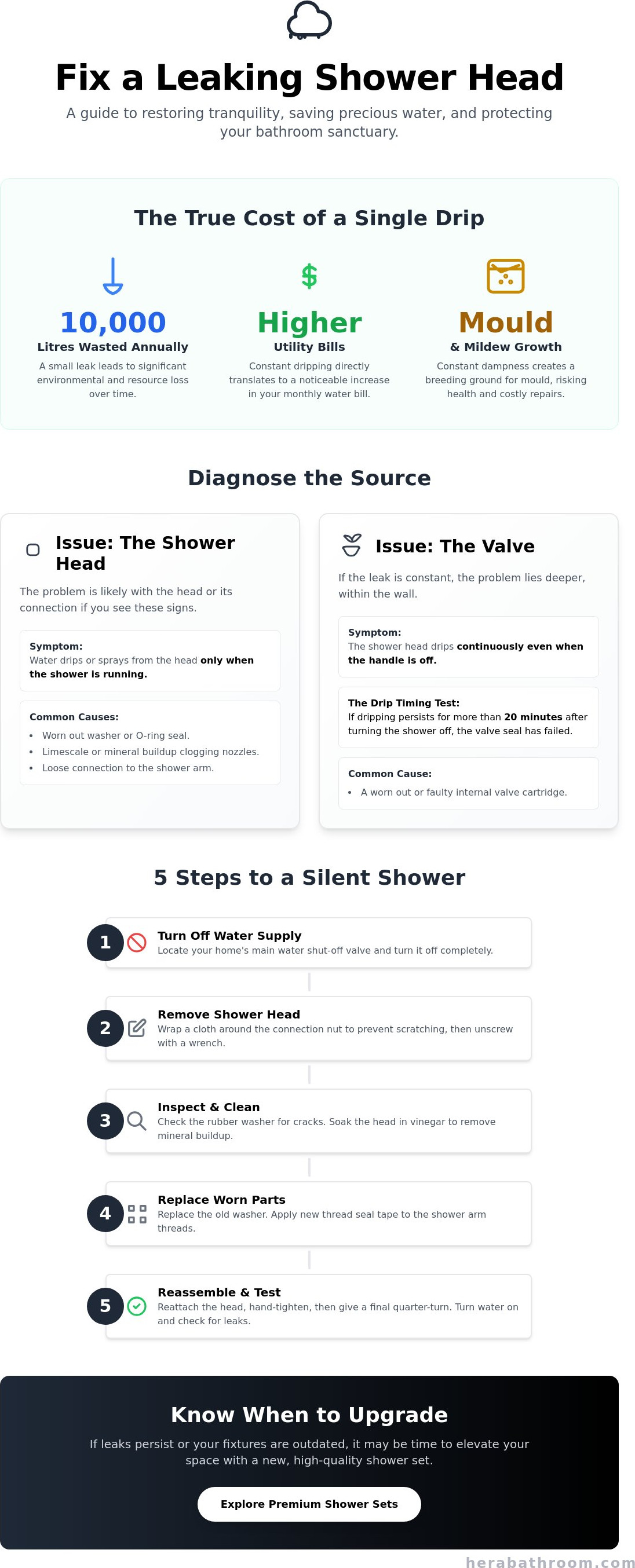 How to fix a leaking shower head