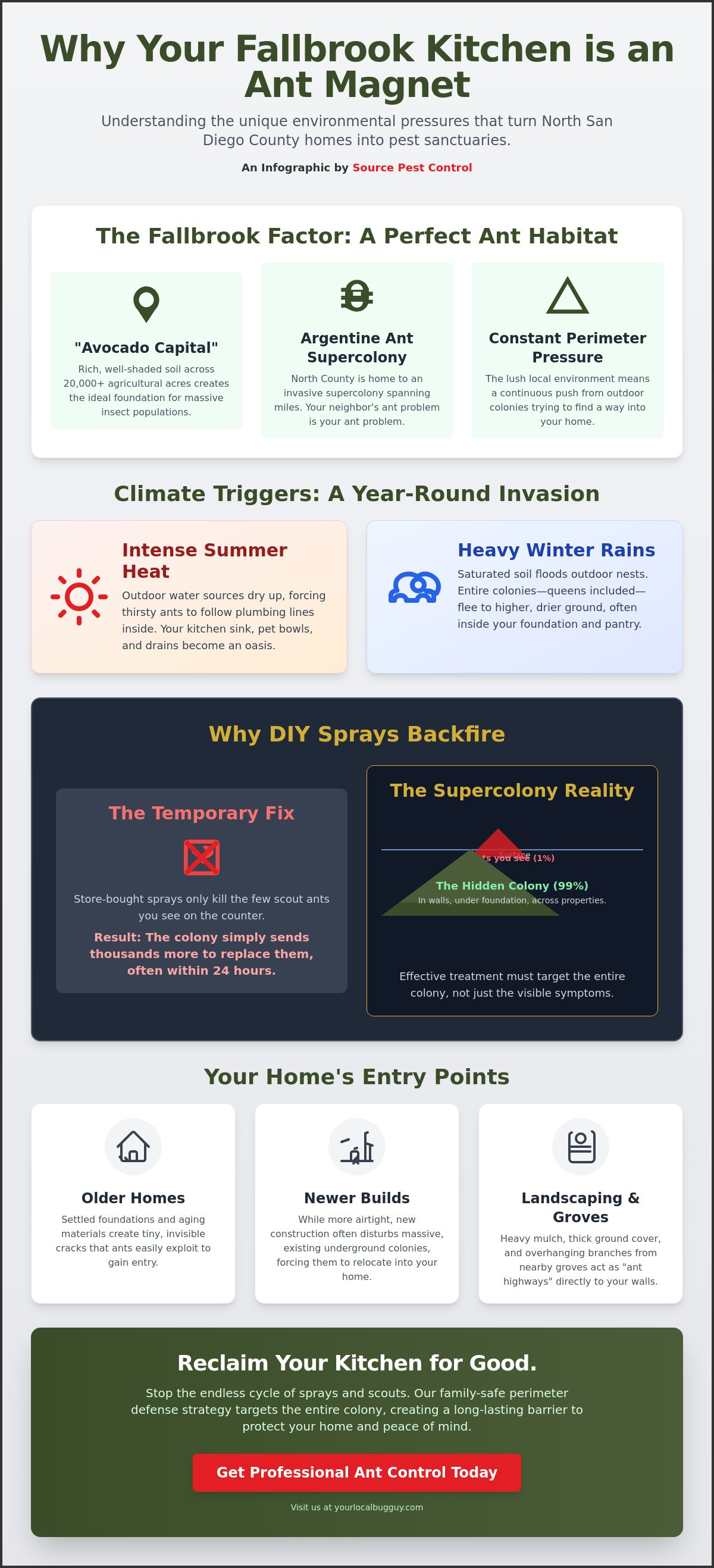 How to get rid of ants in kitchen Fallbrook