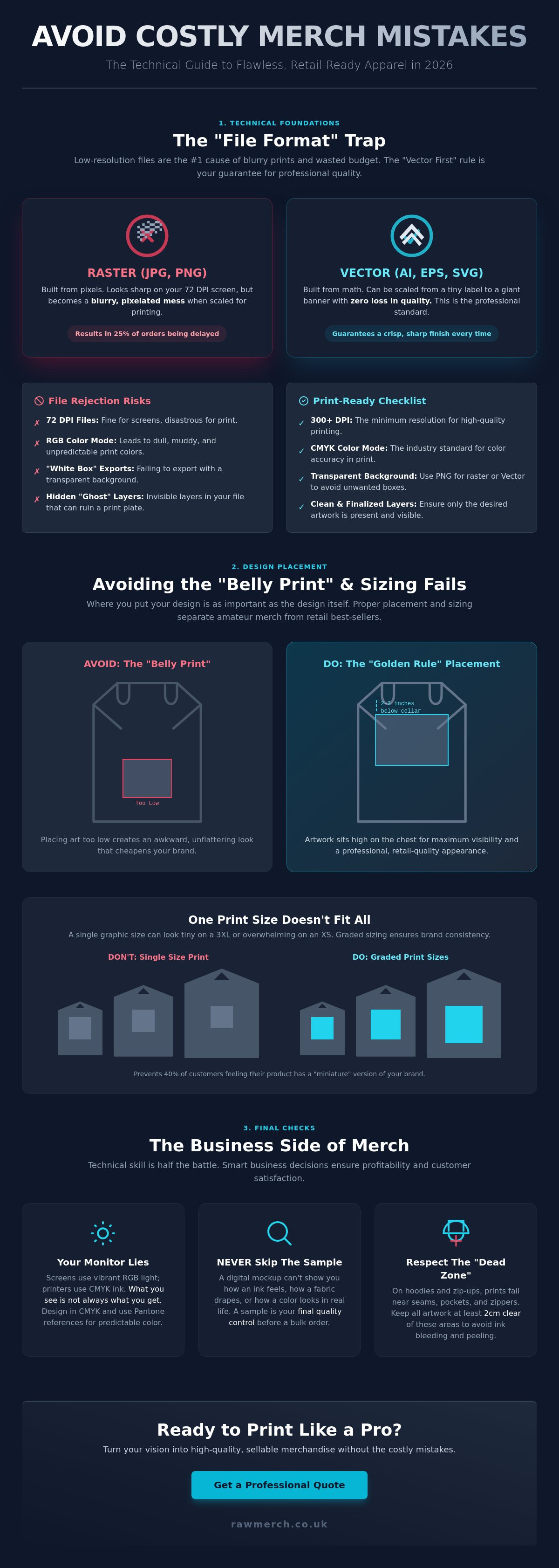 Common mistakes in merch design