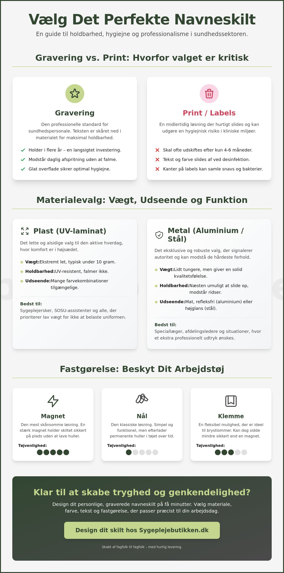 Navneskilte med gravering