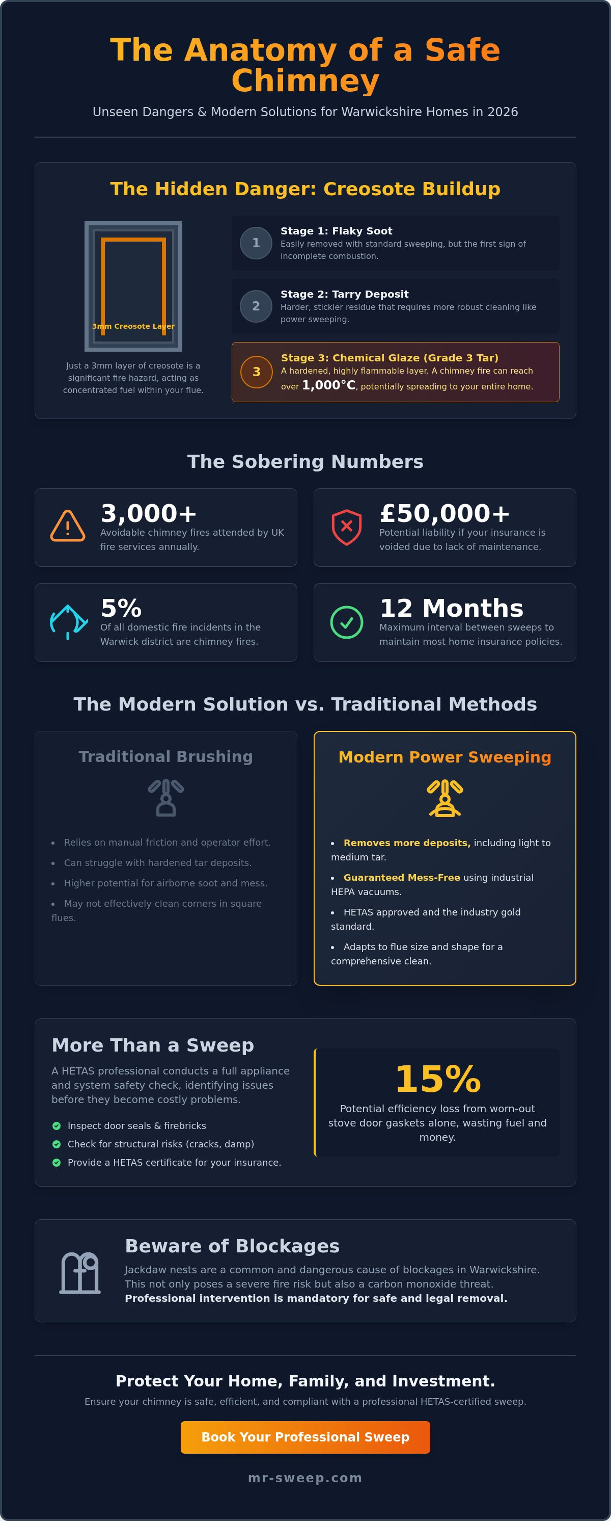 Chimney sweep cleaning