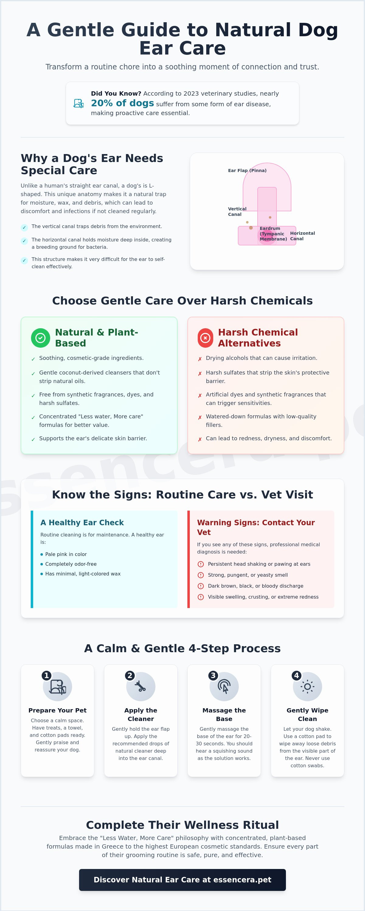 How to clean dog's ears naturally