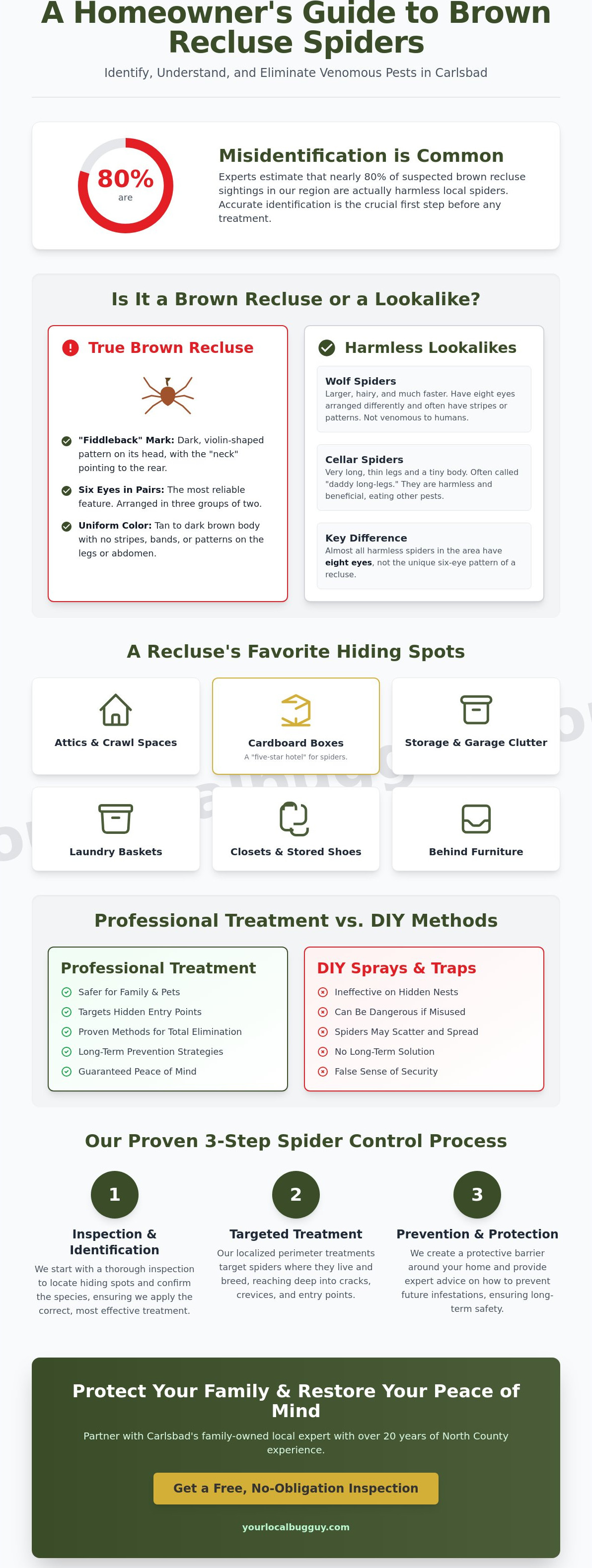 Brown recluse spider treatment Carlsbad