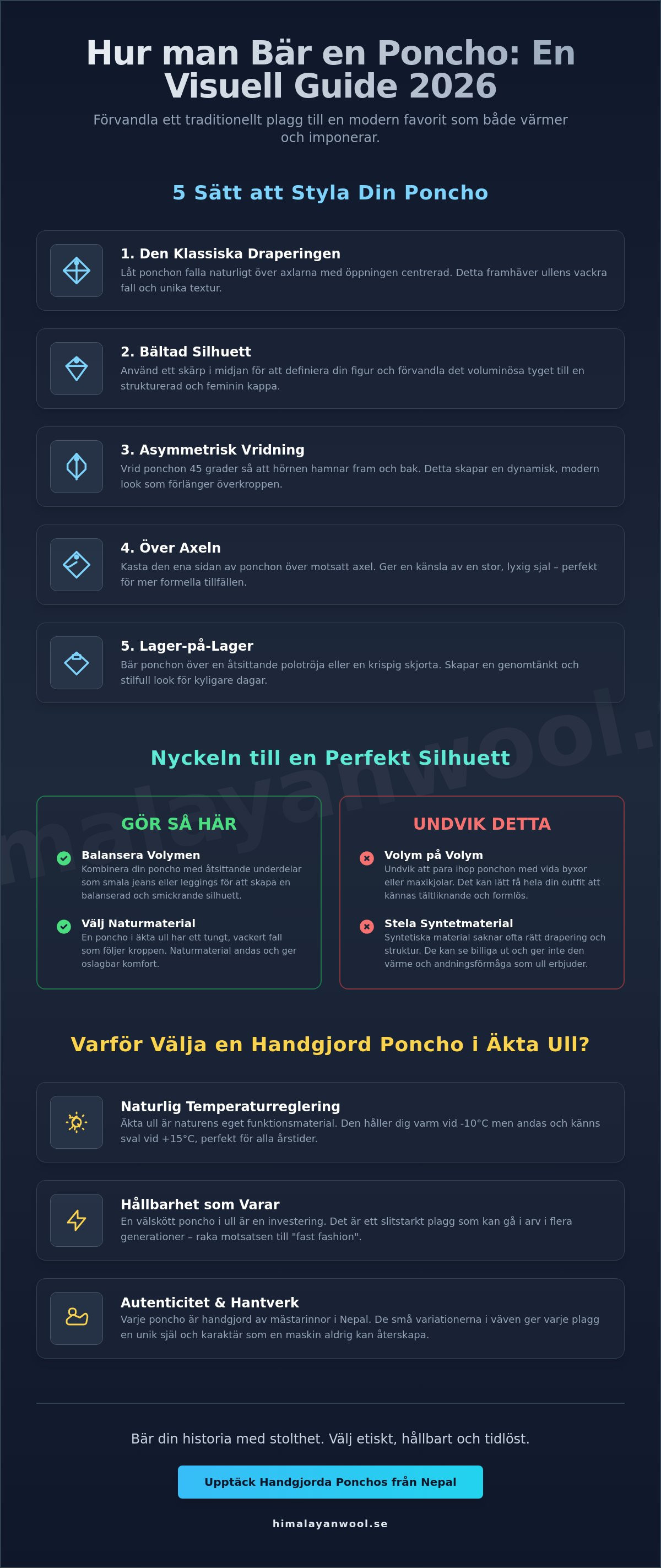 Hur man bär en poncho