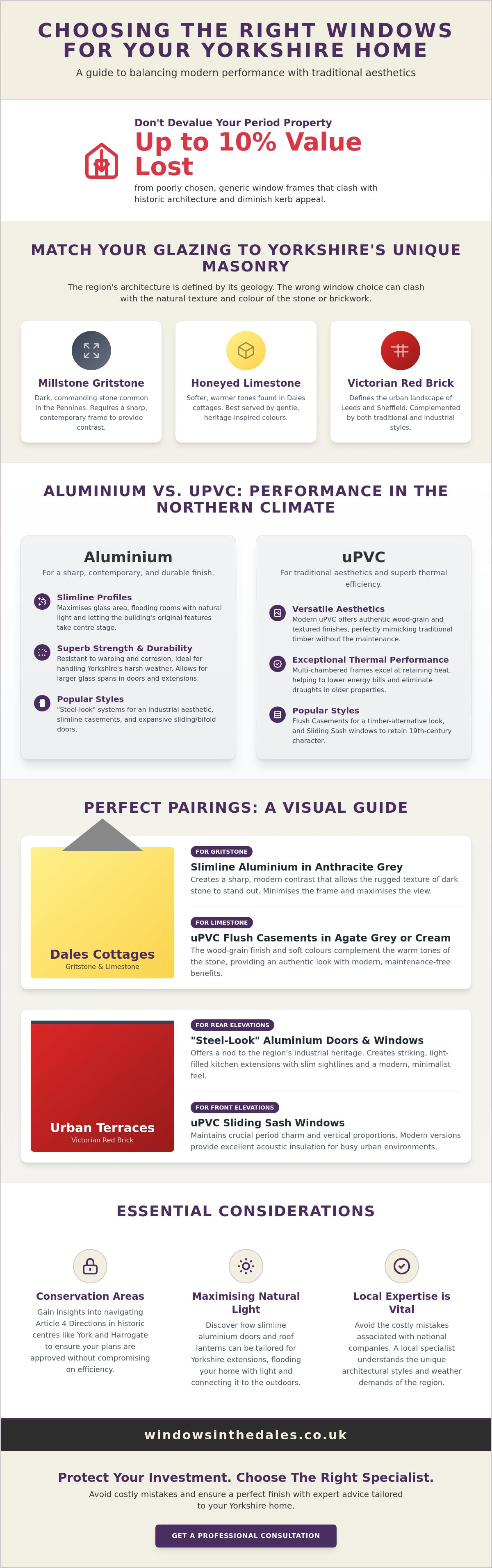 Yorkshire architecture and which aluminium and upvc products will fit best