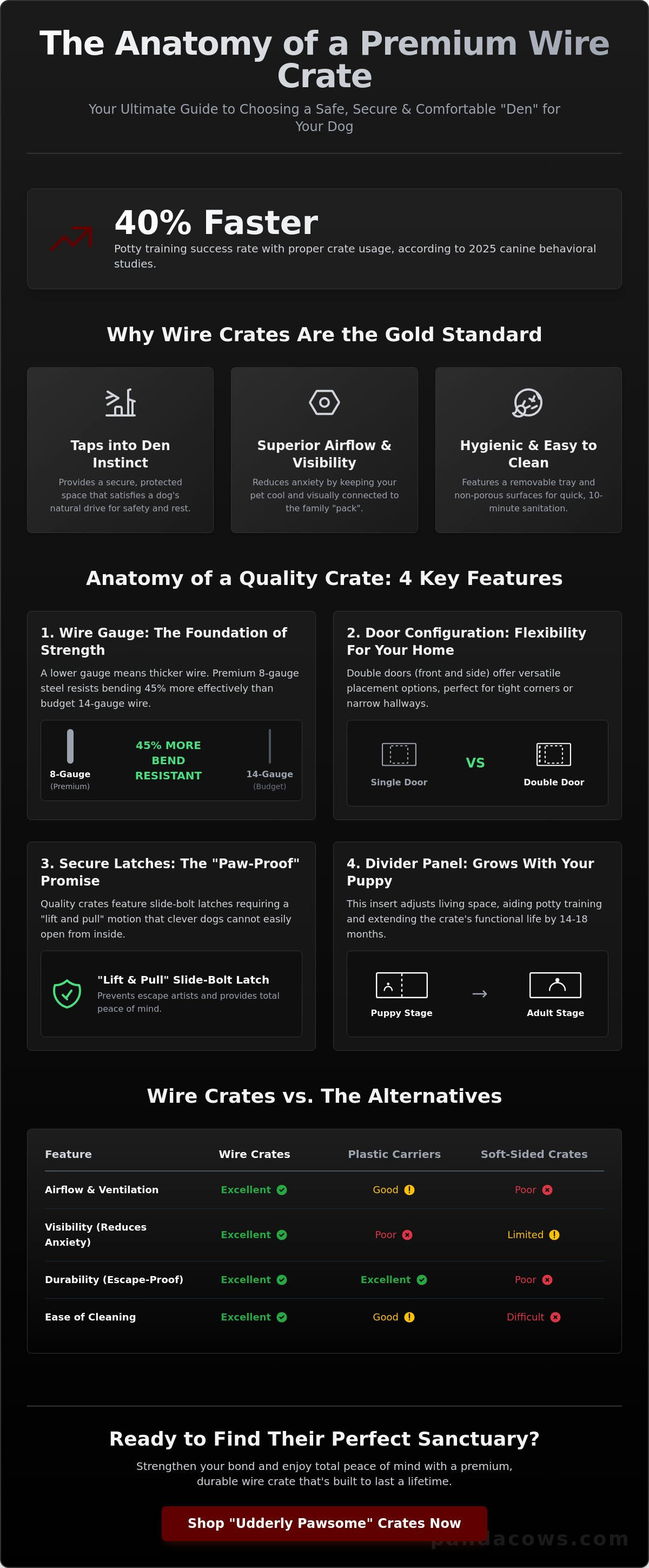 Wire dog crates