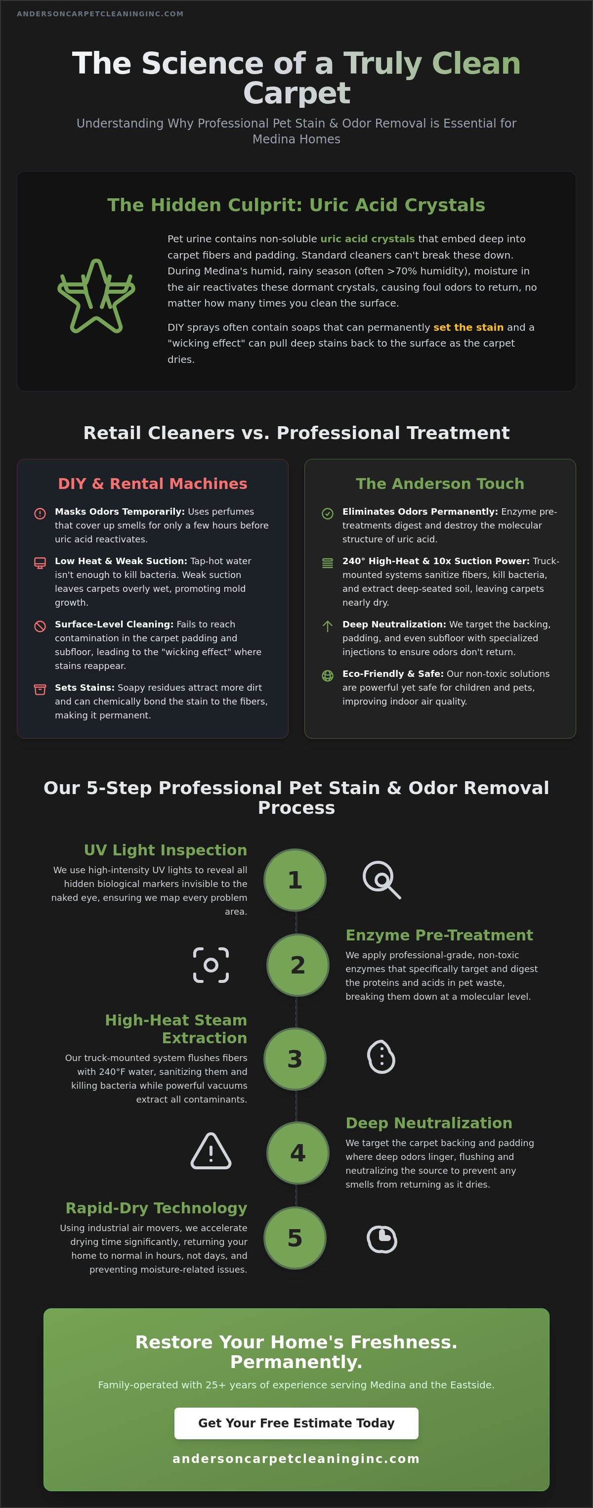 Pet stain and odor removal Medina