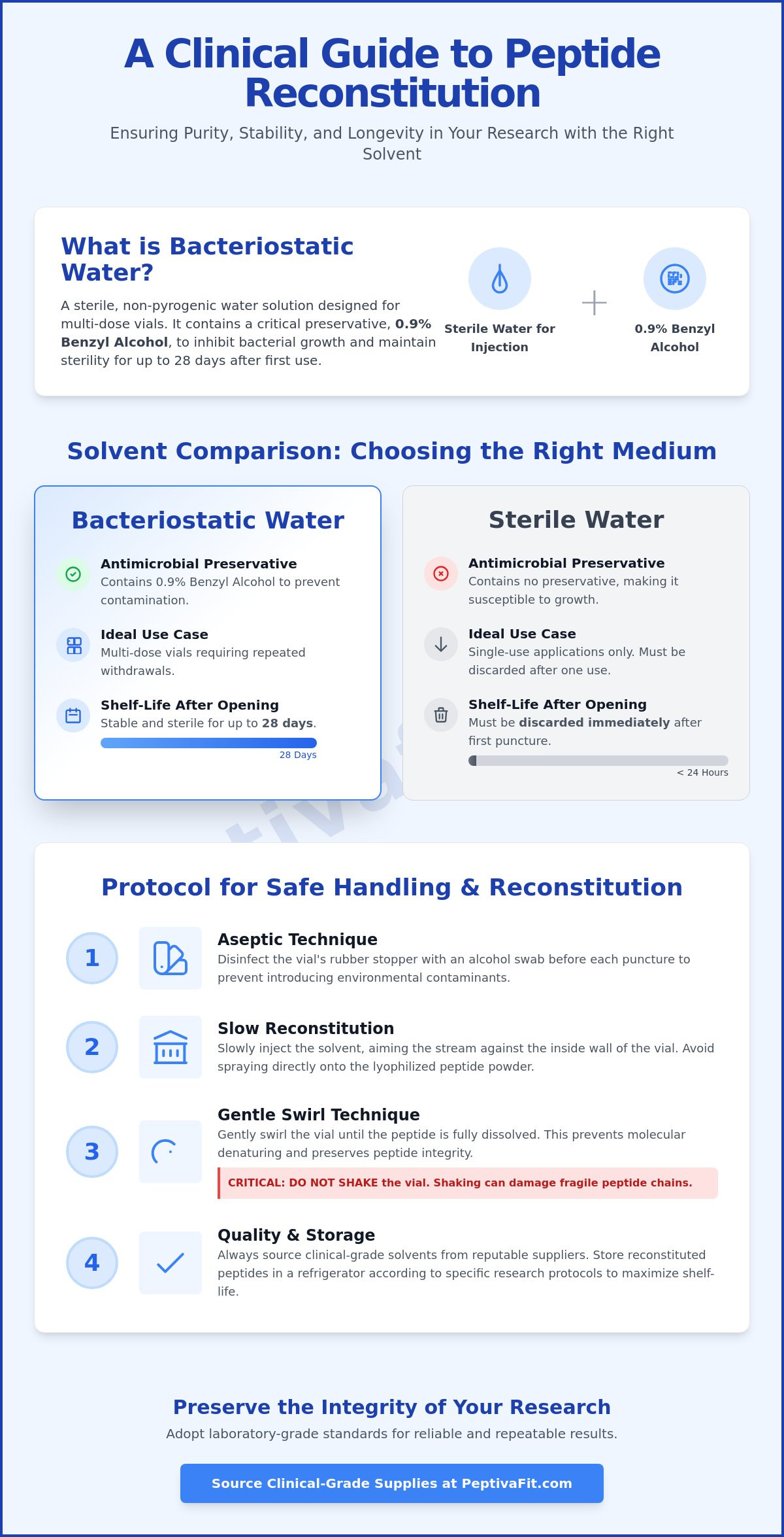 Bacteriostatic water for peptides