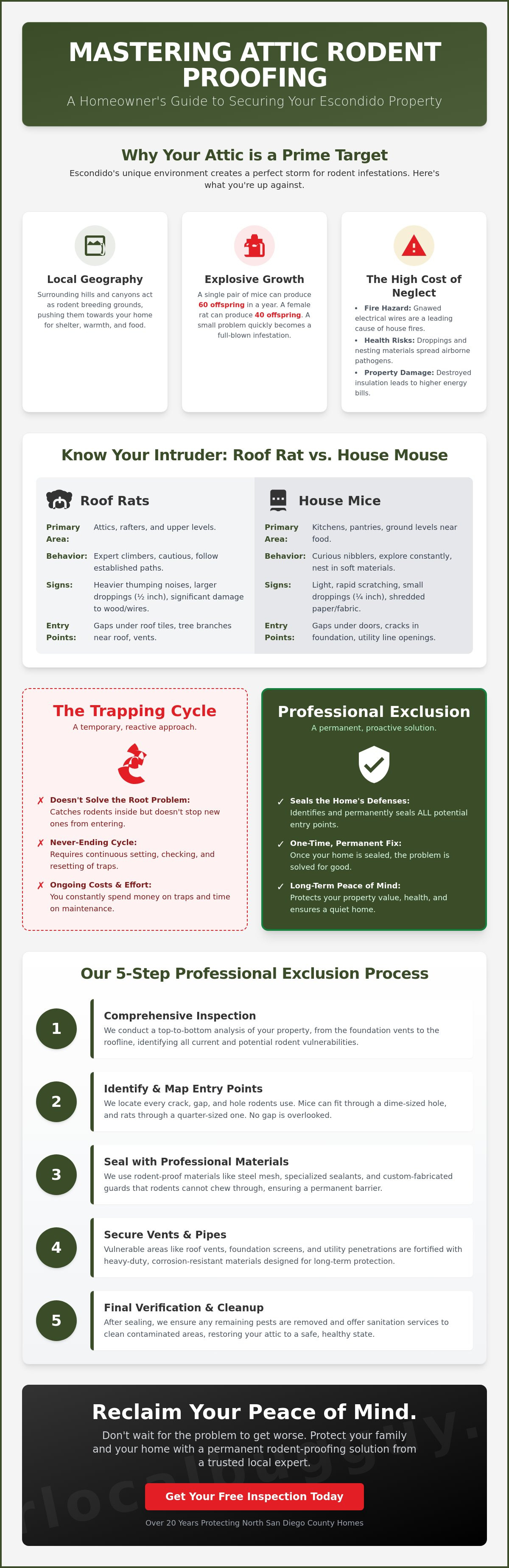 Attic rodent proofing Escondido