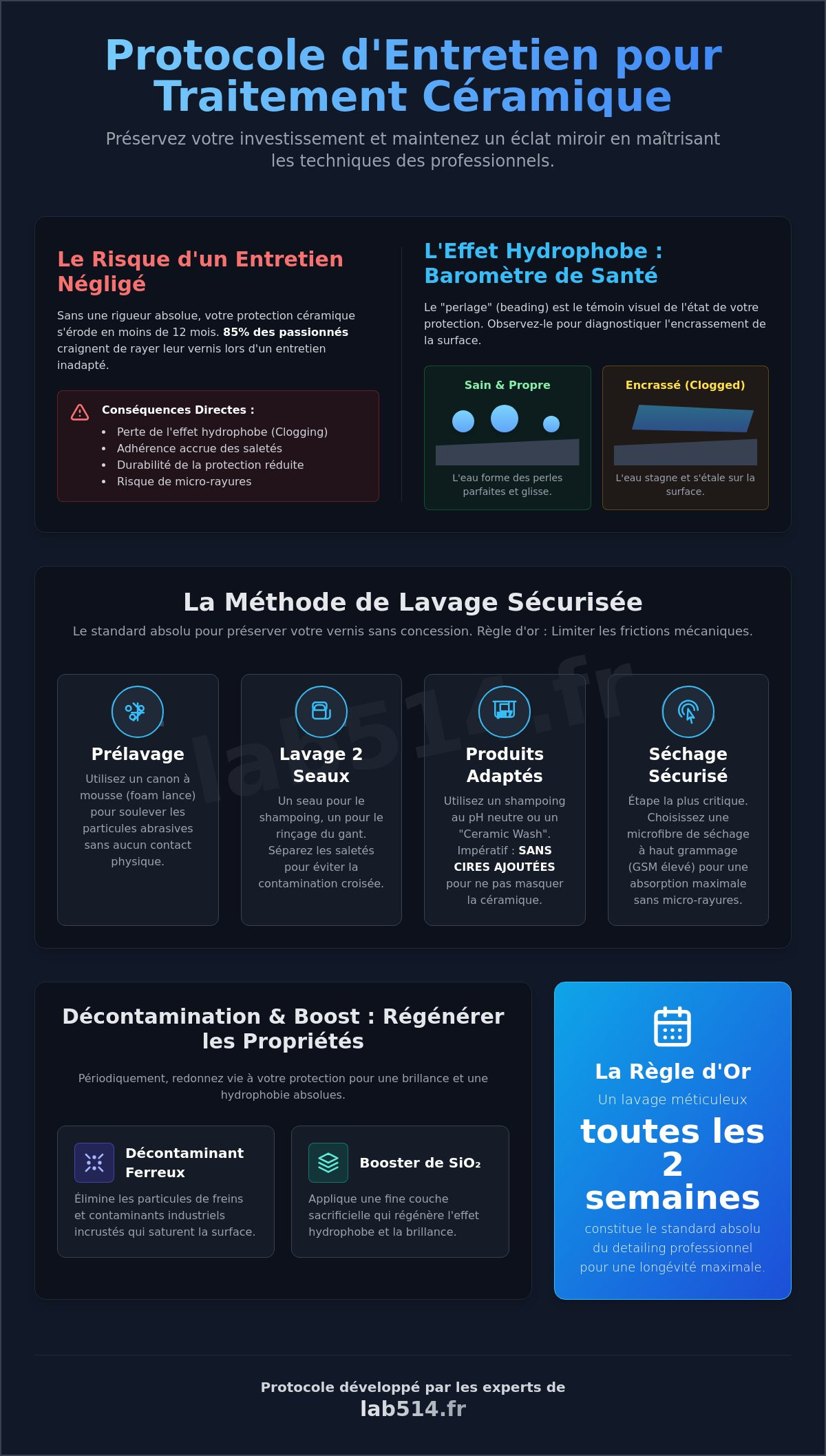 Entretien traitement céramique voiture
