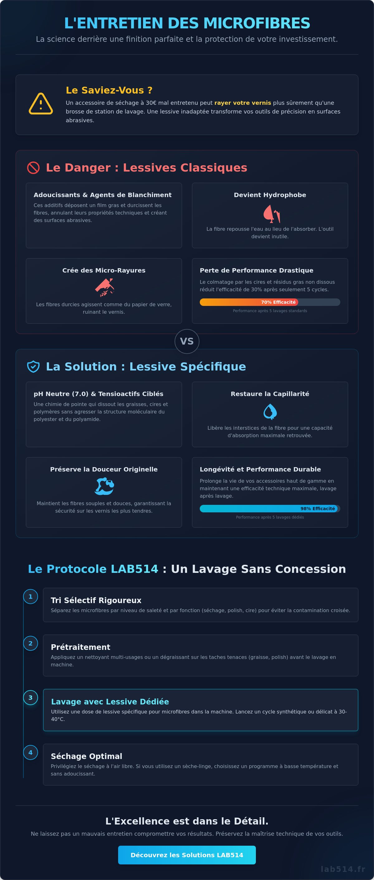 Lessive microfibre