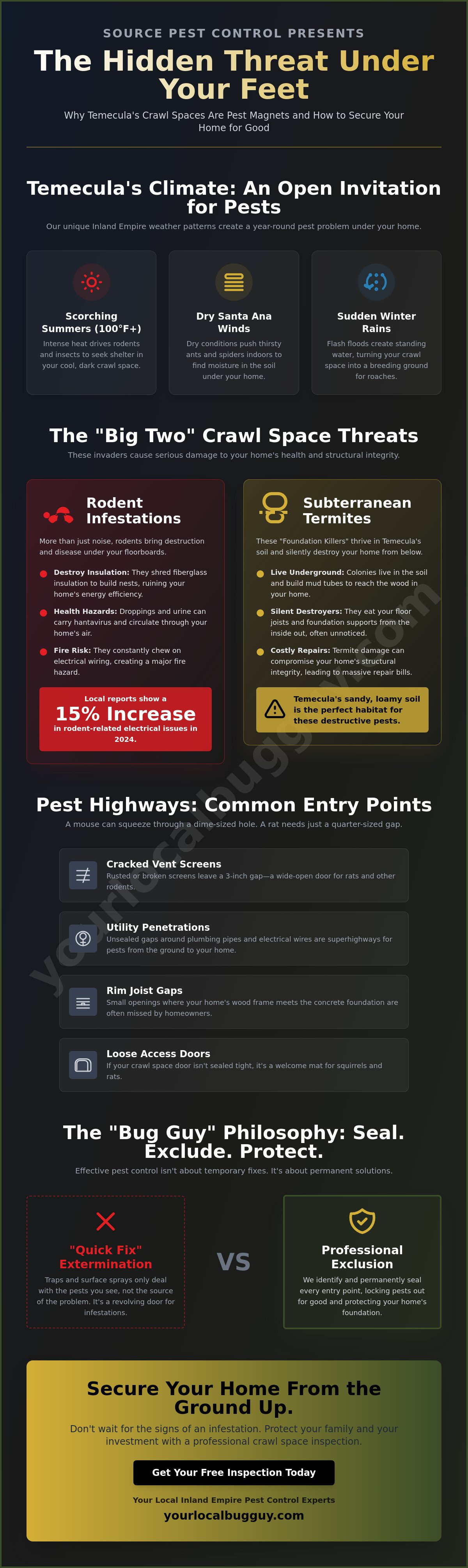 Crawl space pest control Temecula