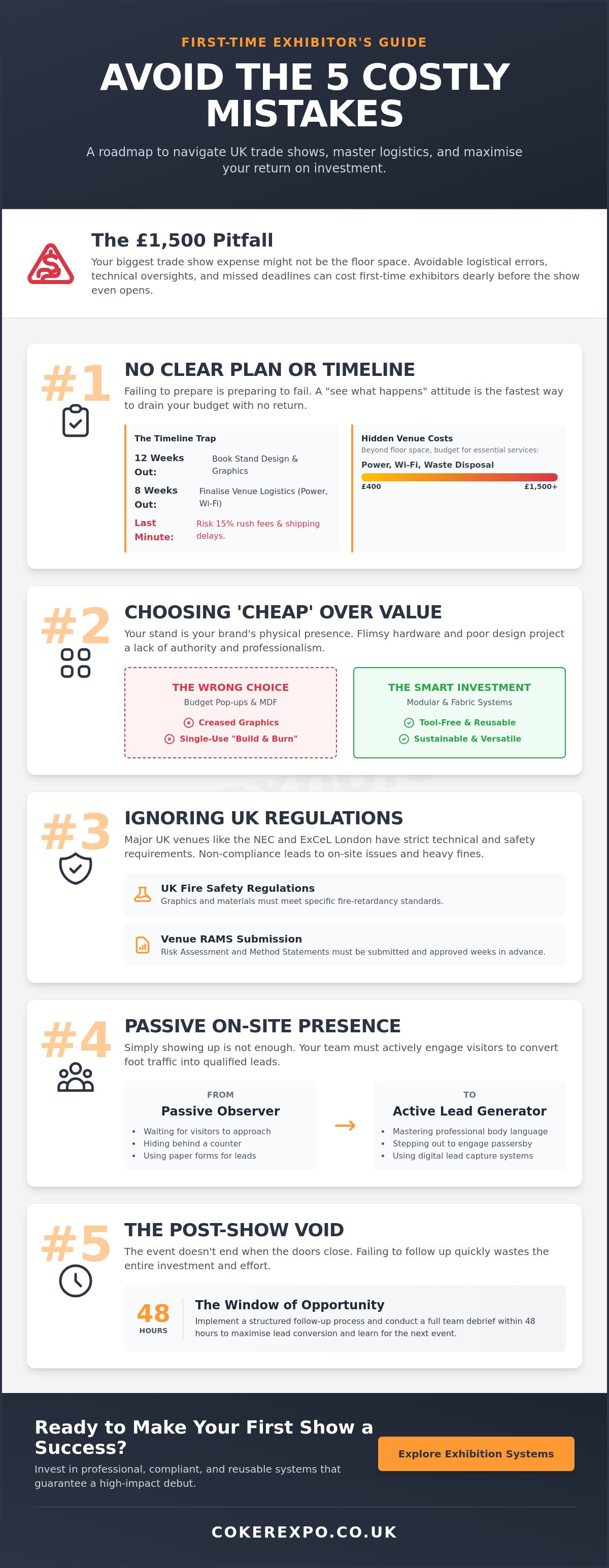 Common mistakes by first-time exhibitors