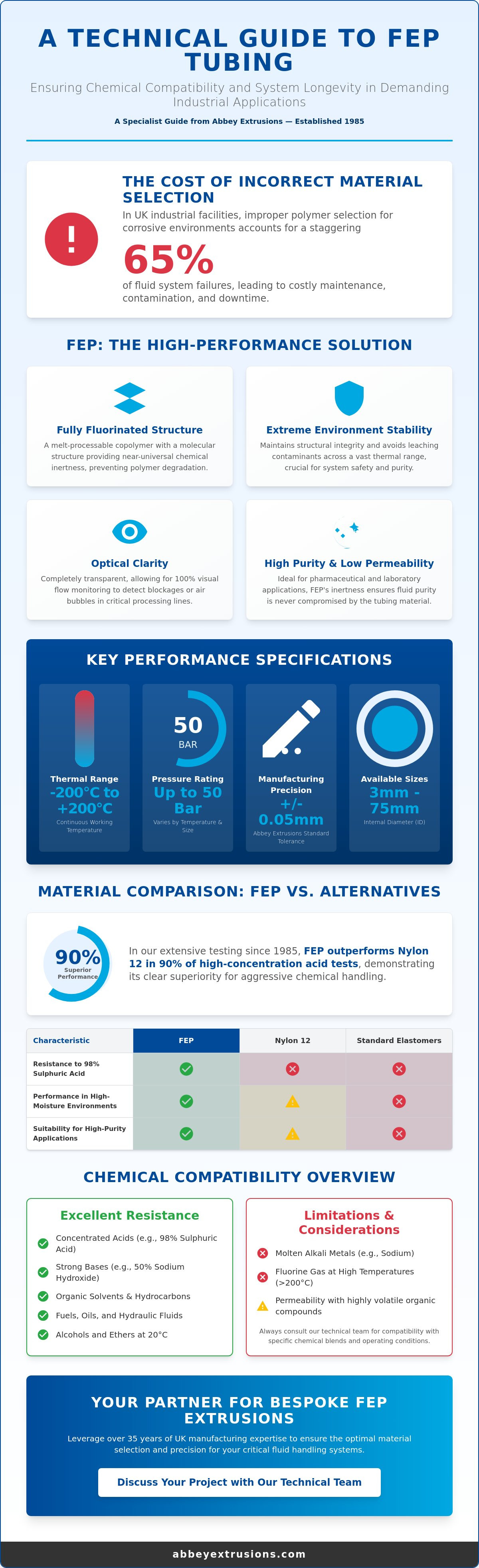 FEP tubing chemical compatibility guide