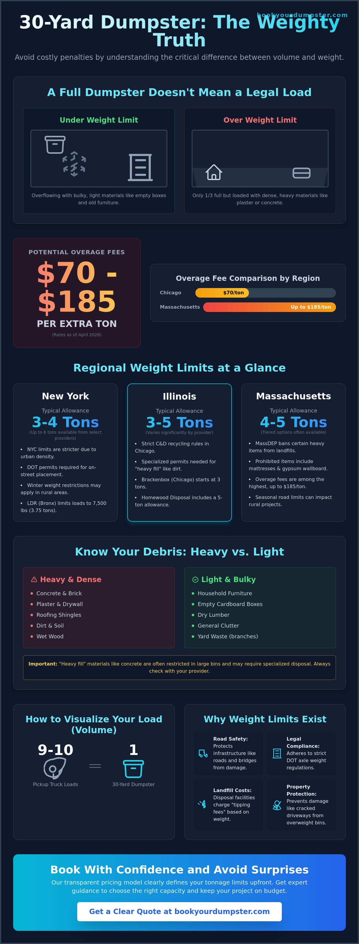 30 yard dumpster weight allowance