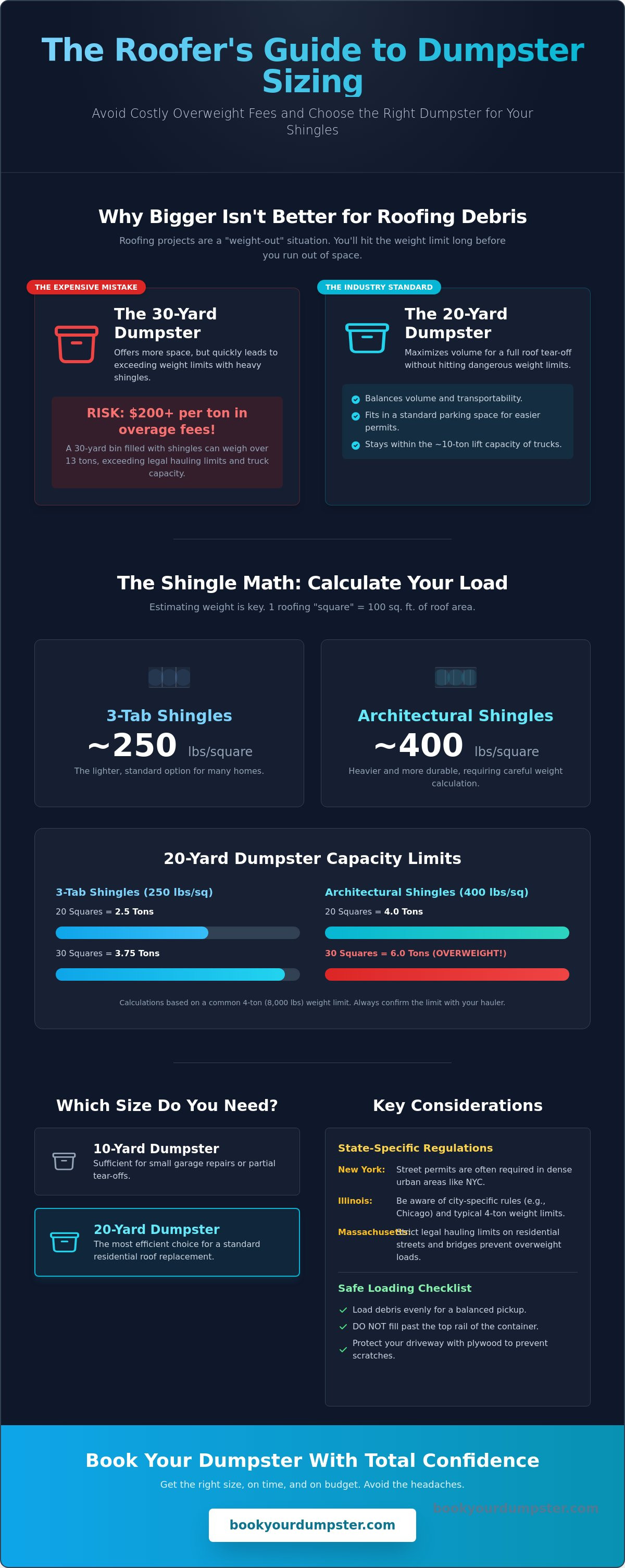 20 yard dumpster for roofing shingles