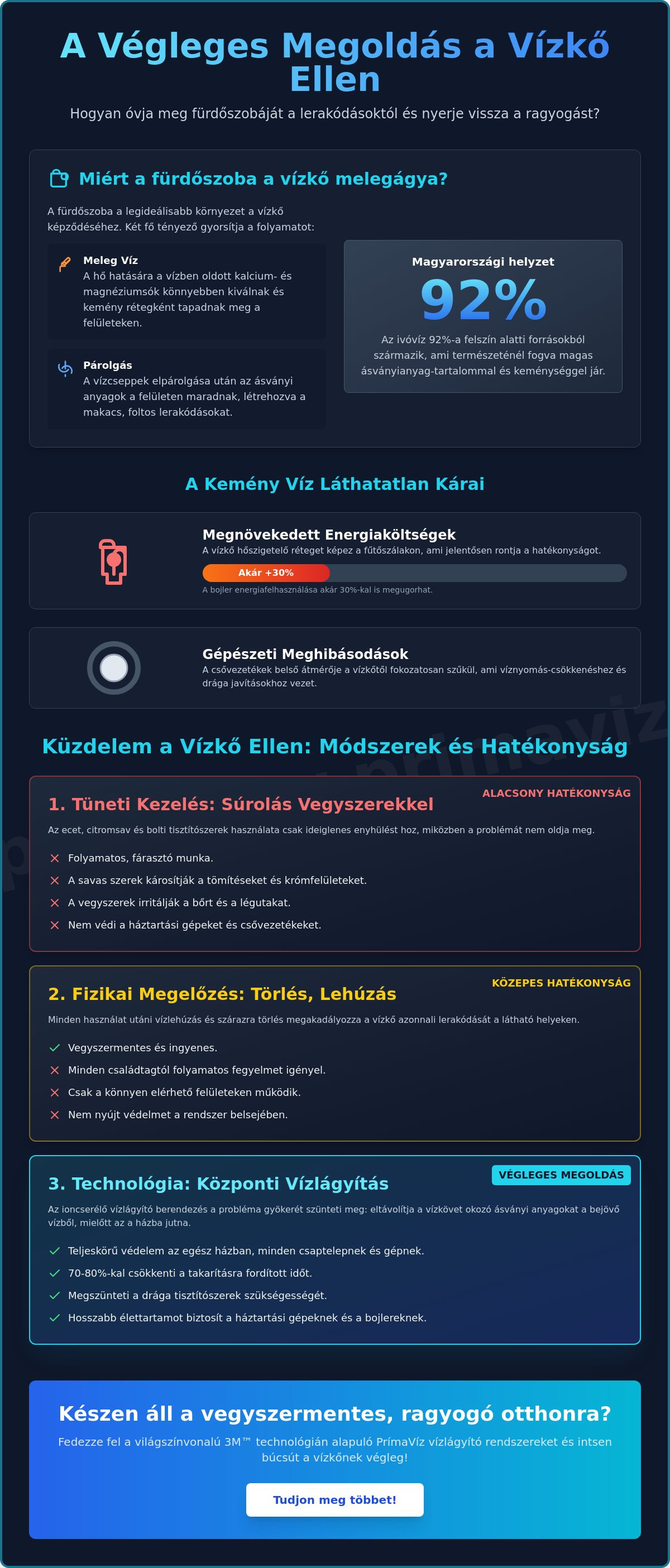 Vízkő megelőzése a fürdőszobában