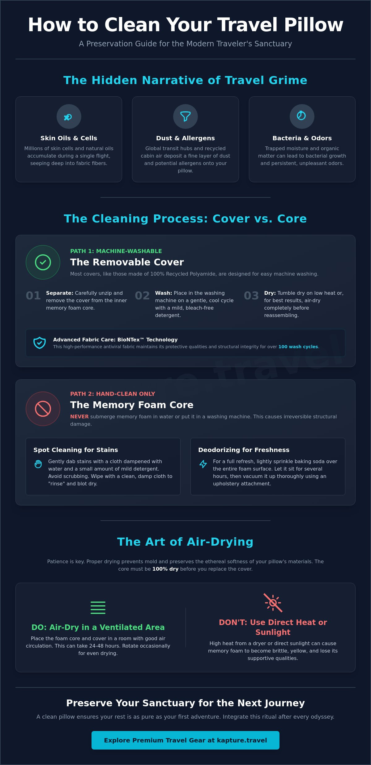How to clean a travel pillow