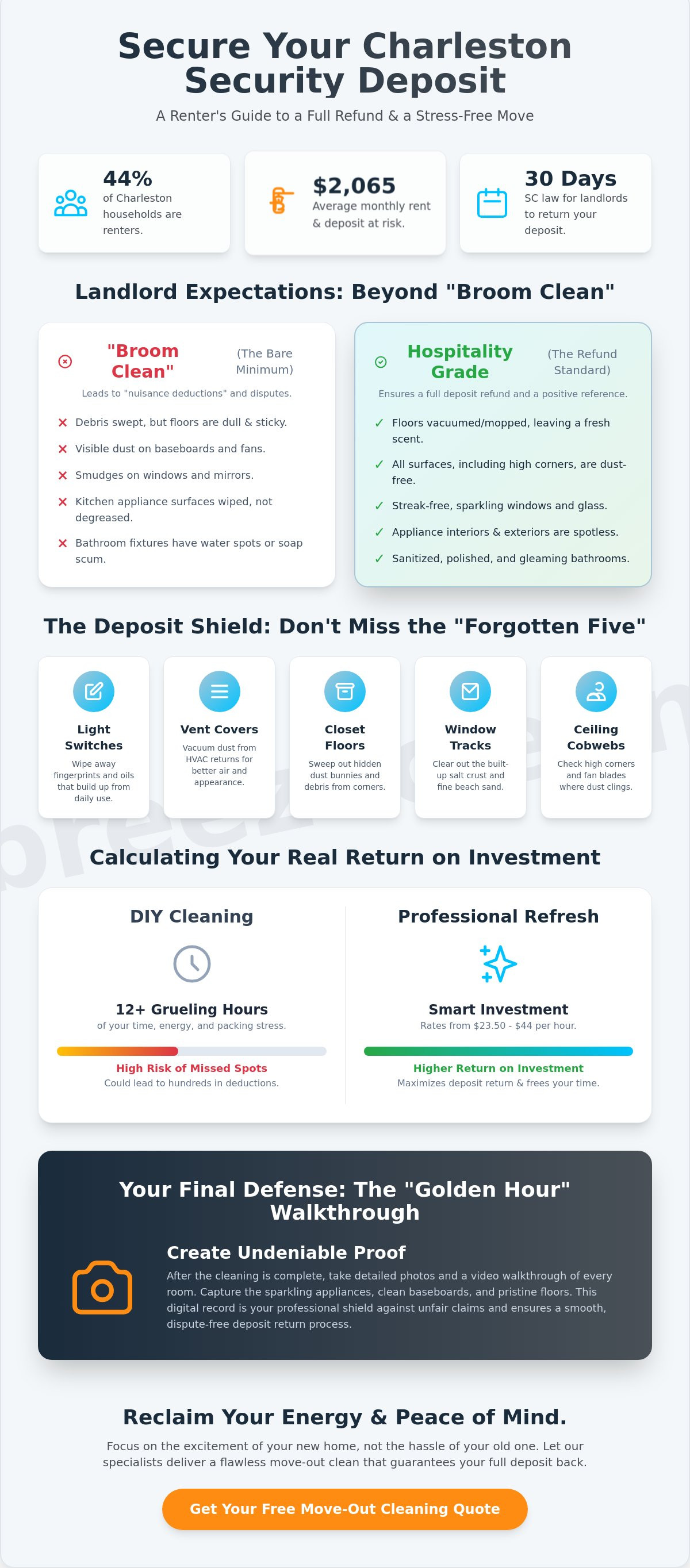 Move out cleaning for security deposit back