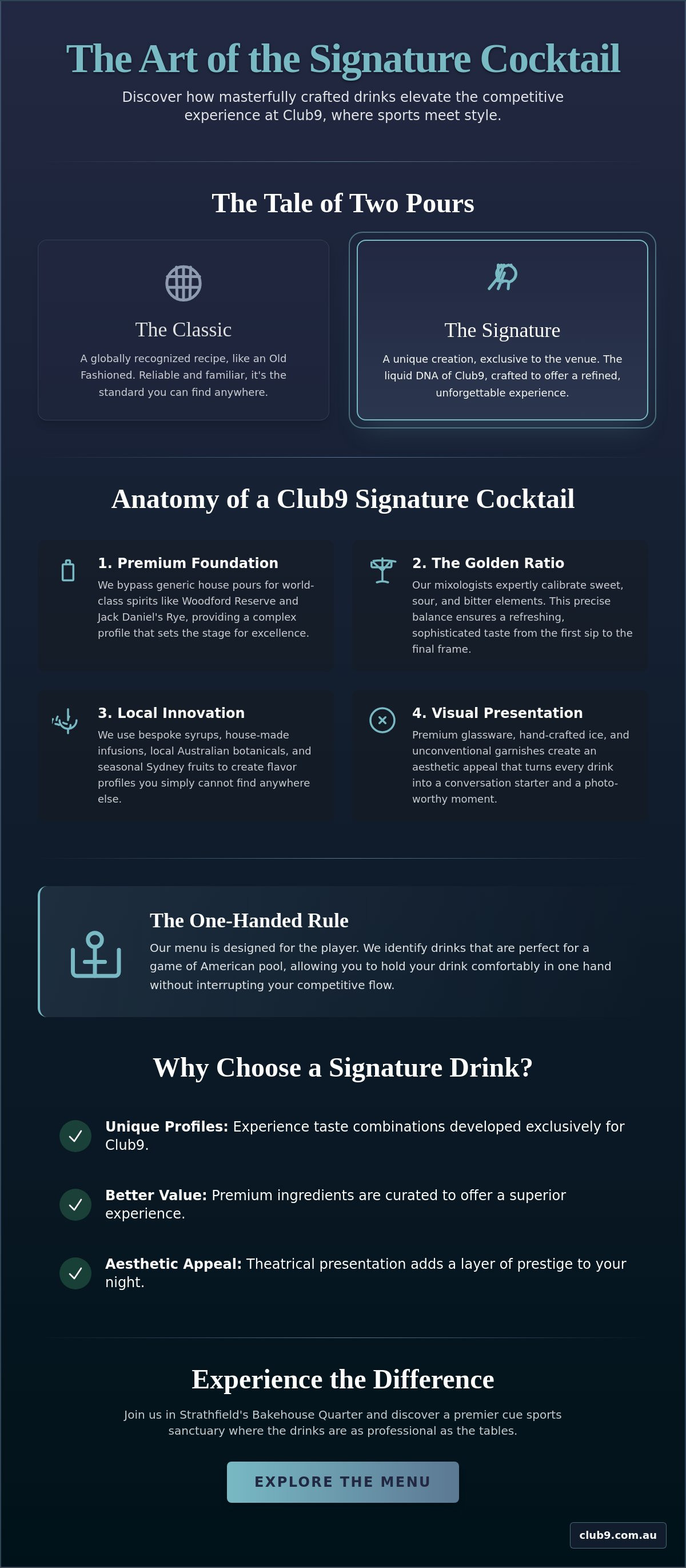 Signature cocktails