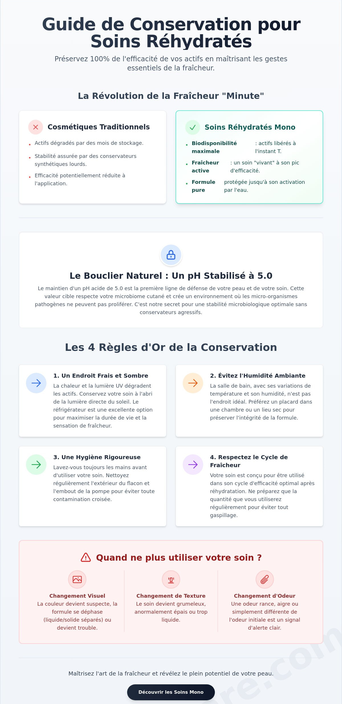 Comment conserver un soin réhydraté
