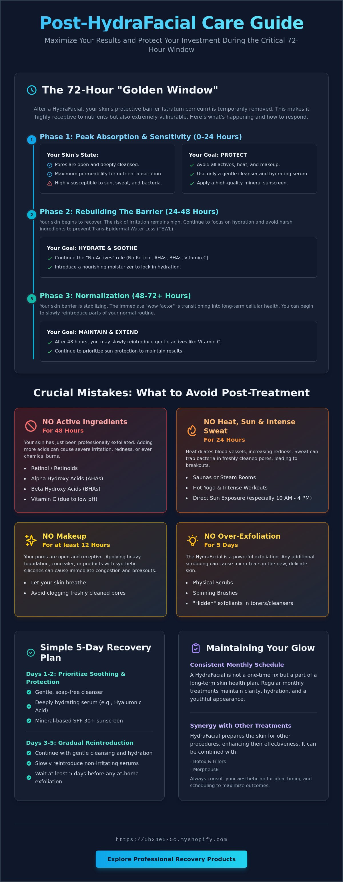 Skincare after hydrafacial