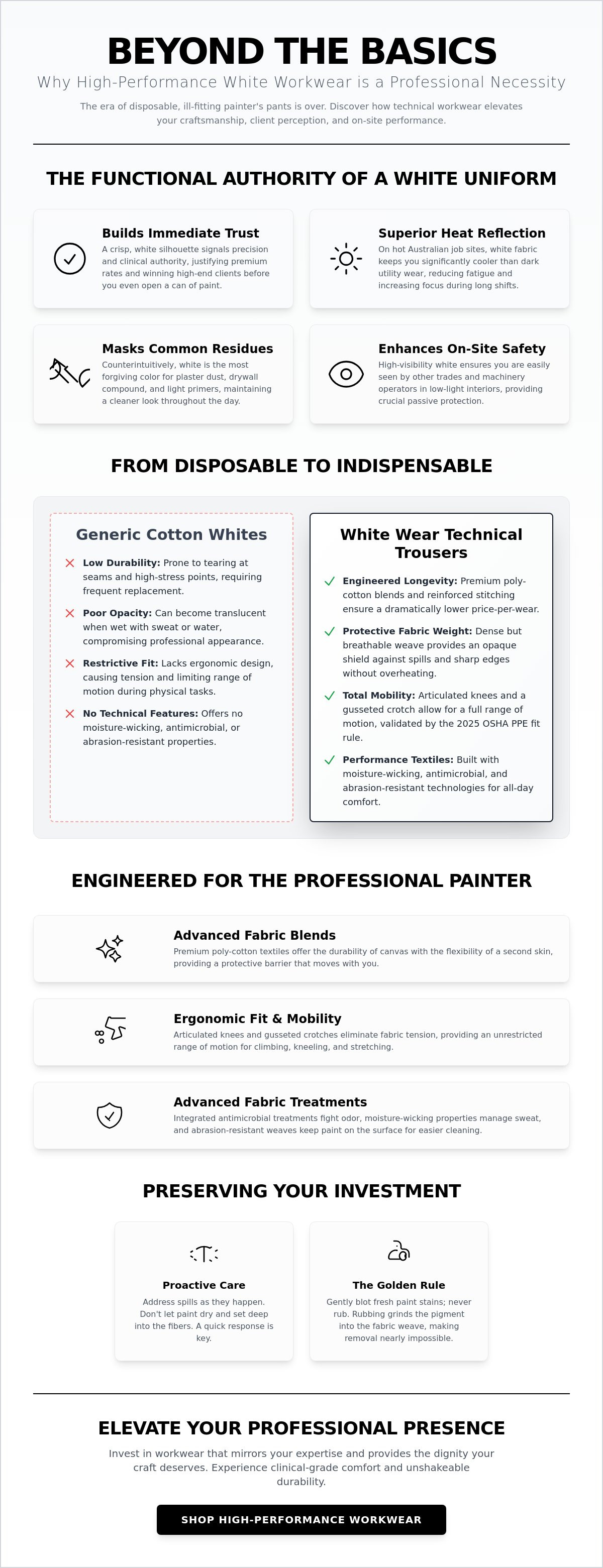 Work white pants