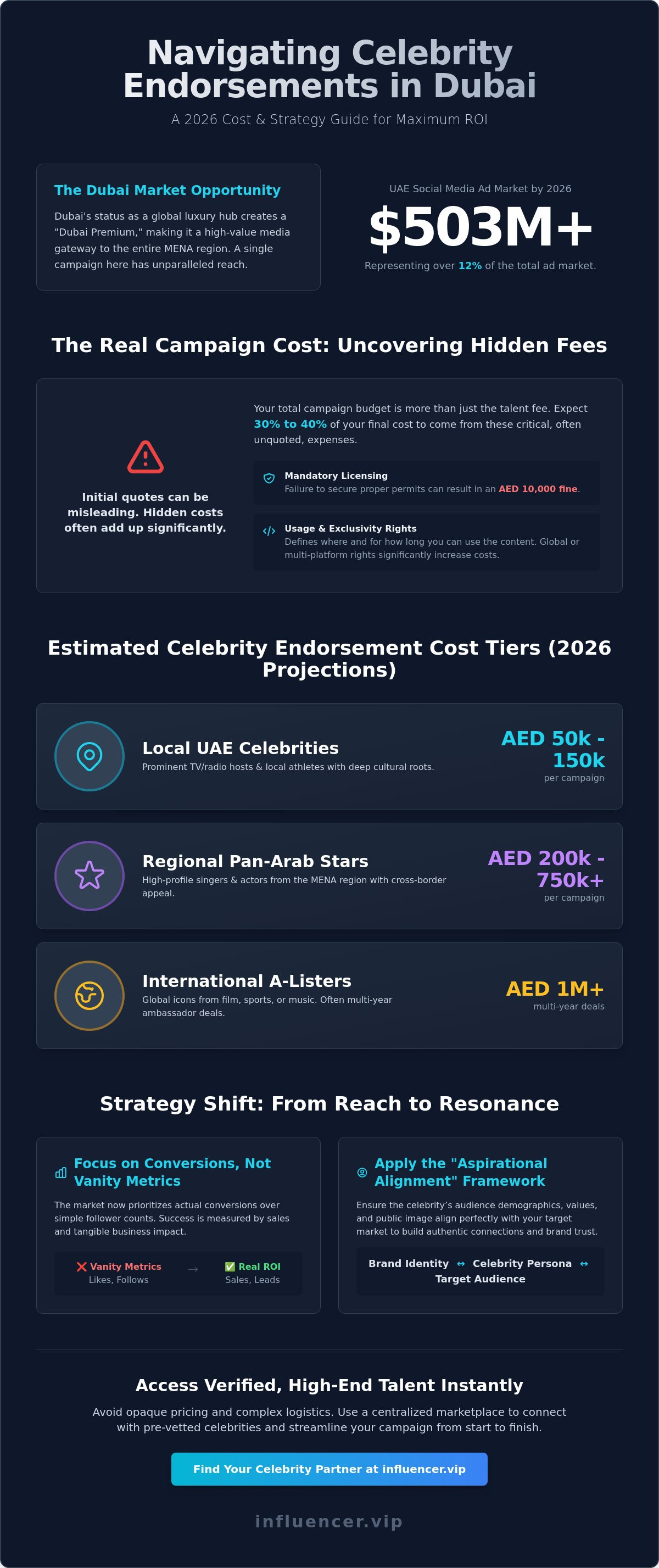 Celebrity endorsements in Dubai cost
