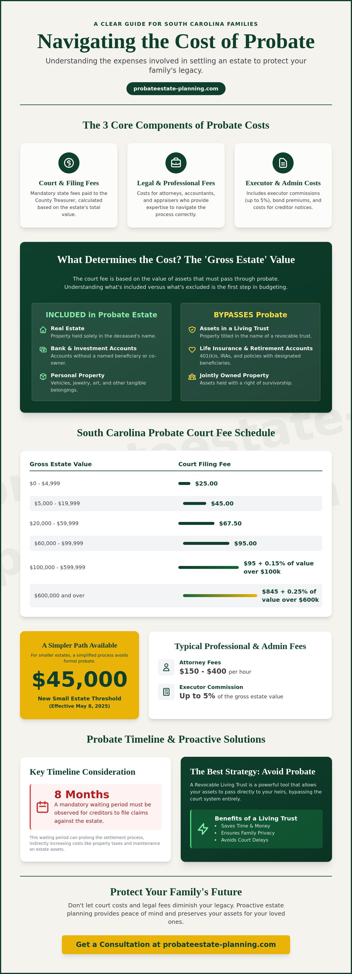 Cost of probate in south carolina