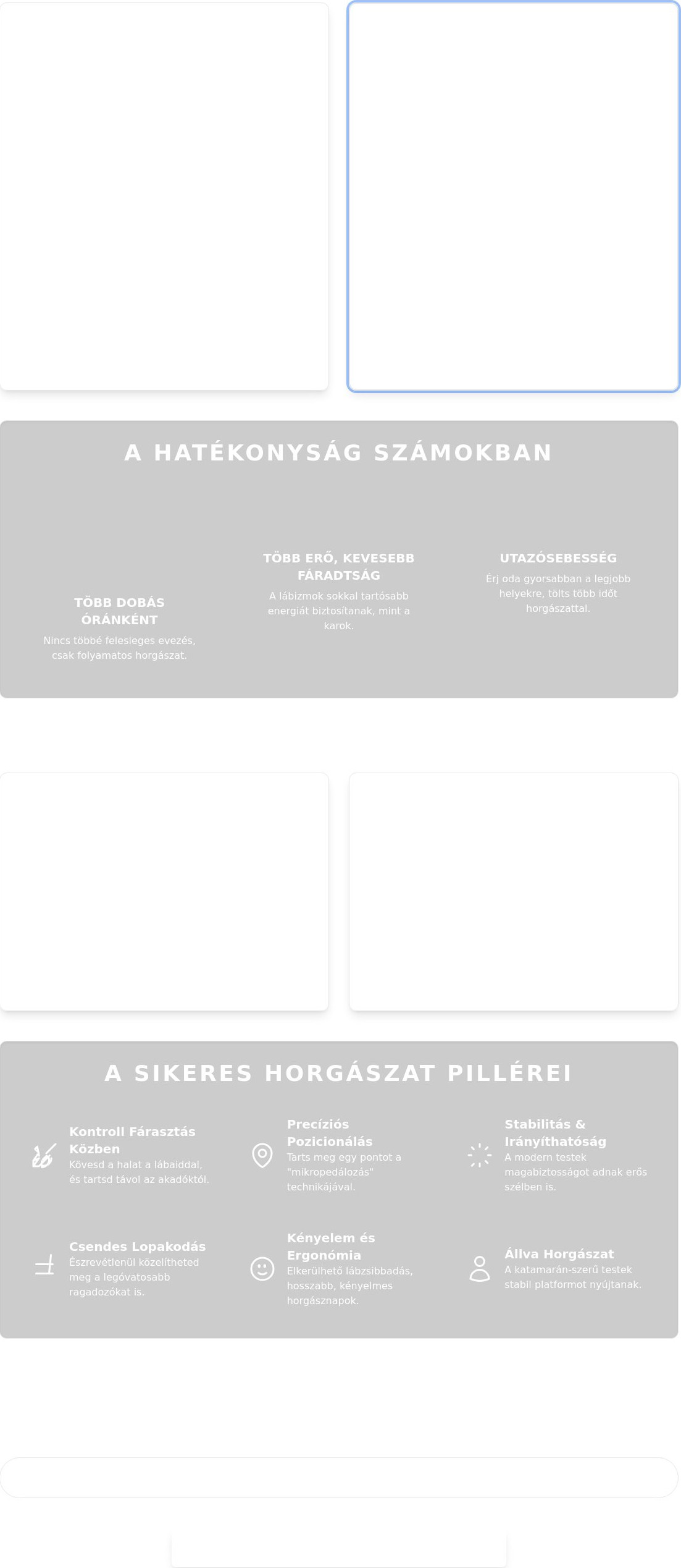 Pedálos horgászkajak előnyei