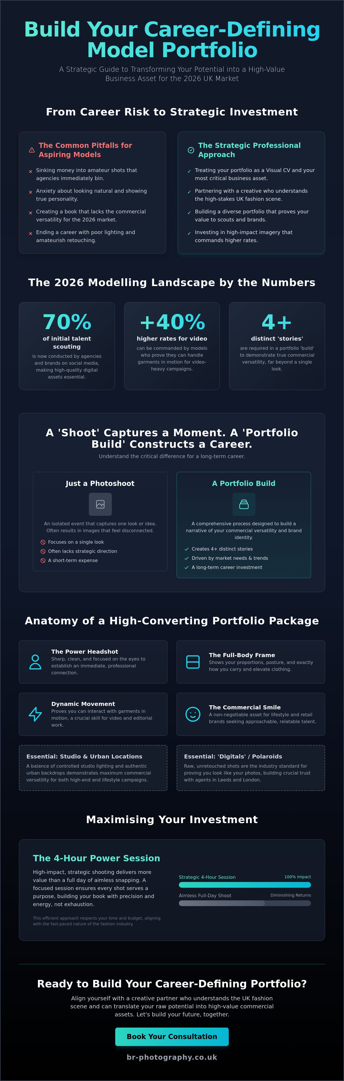 Model portfolio photoshoot package
