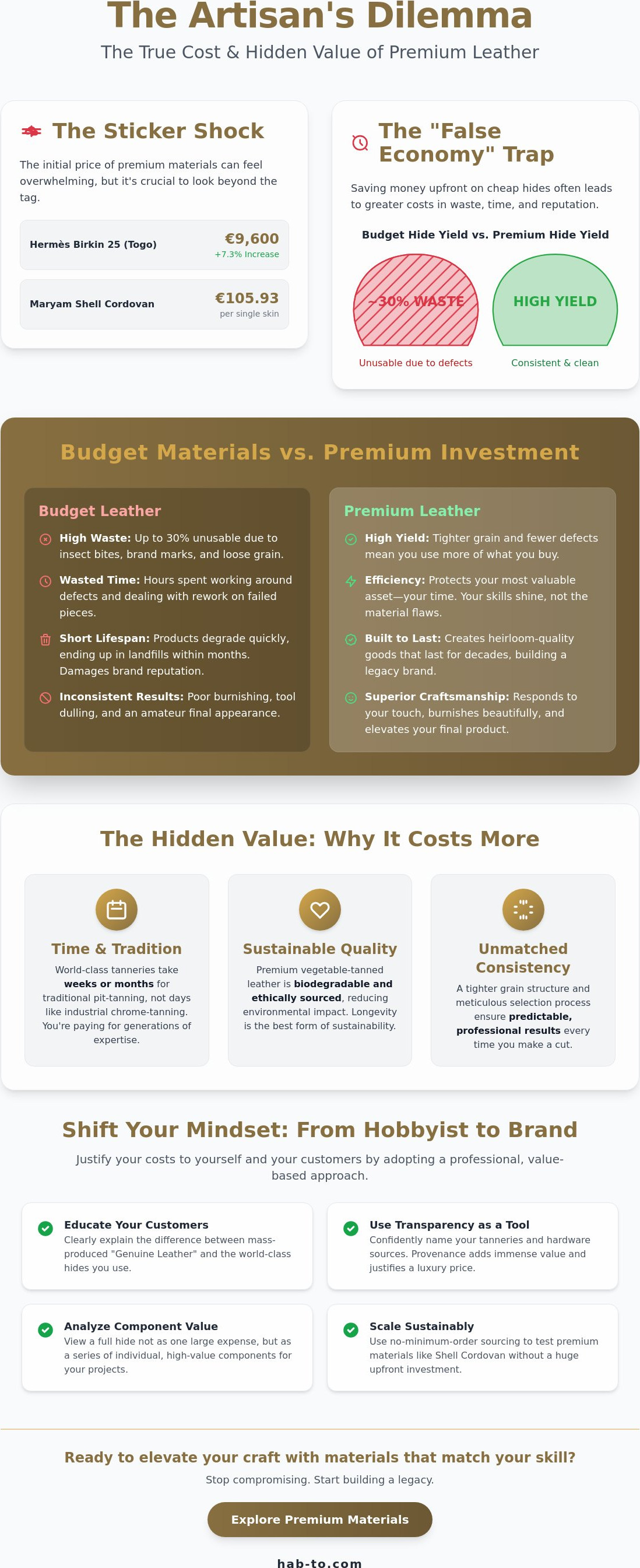 How to get buy-in for craft material costs