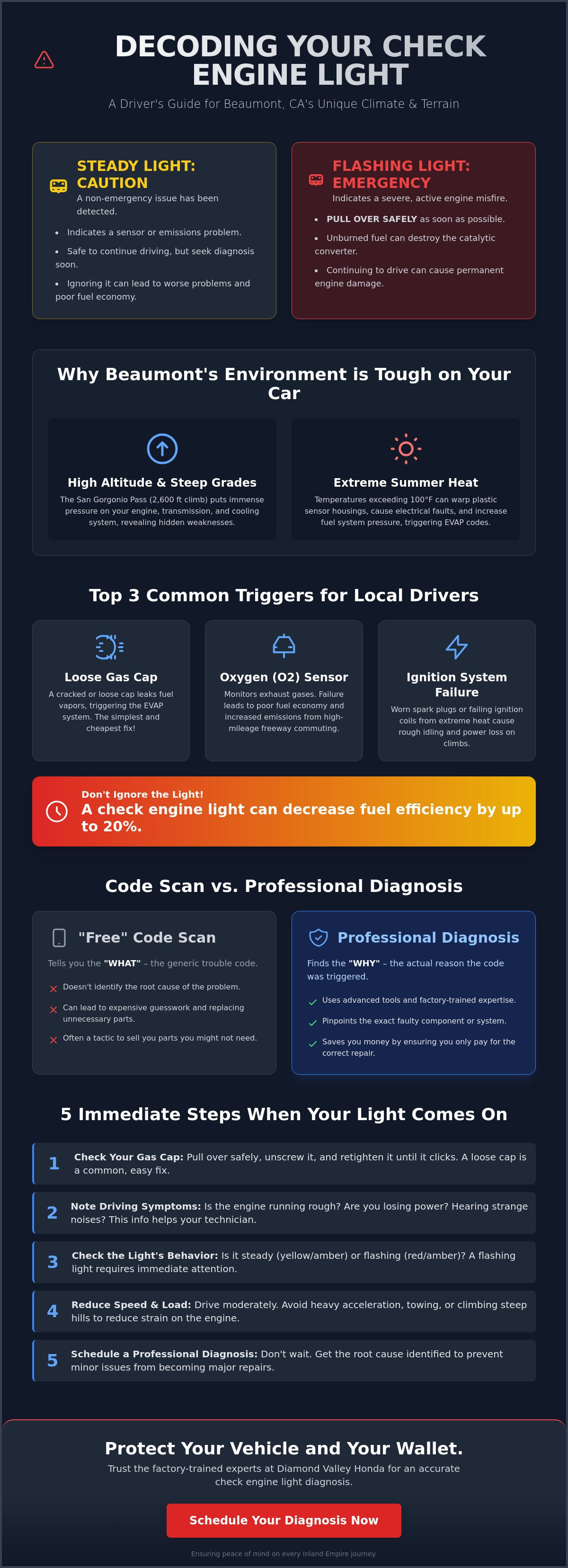 Check engine light diagnosis Beaumont
