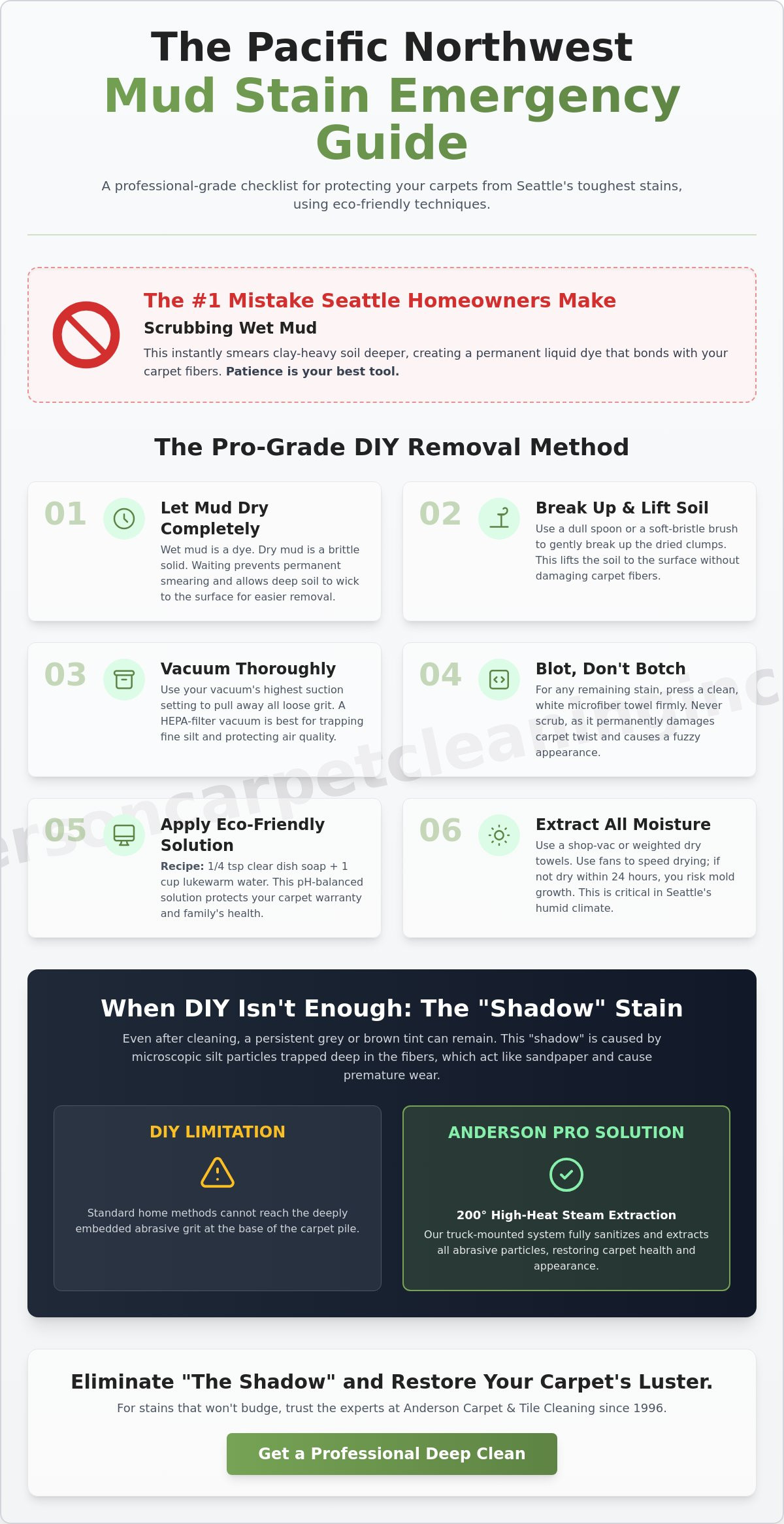 Mud stain removal
