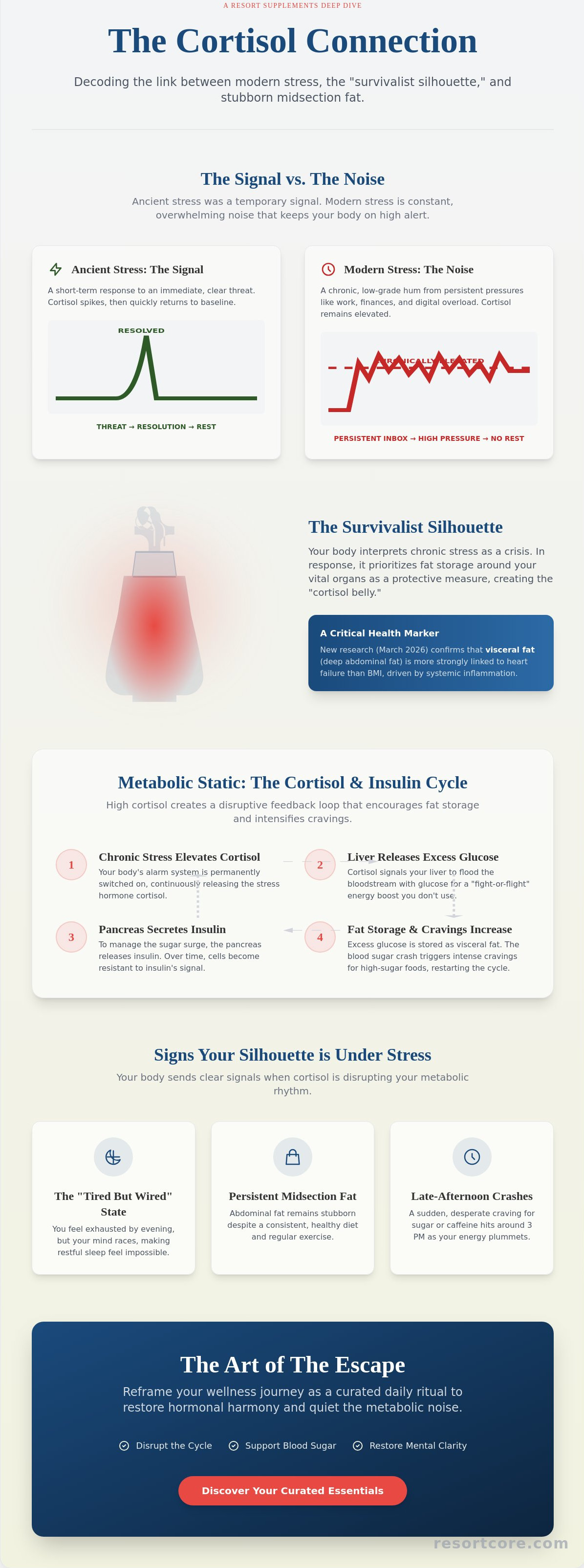 Stubborn belly fat and cortisol connection
