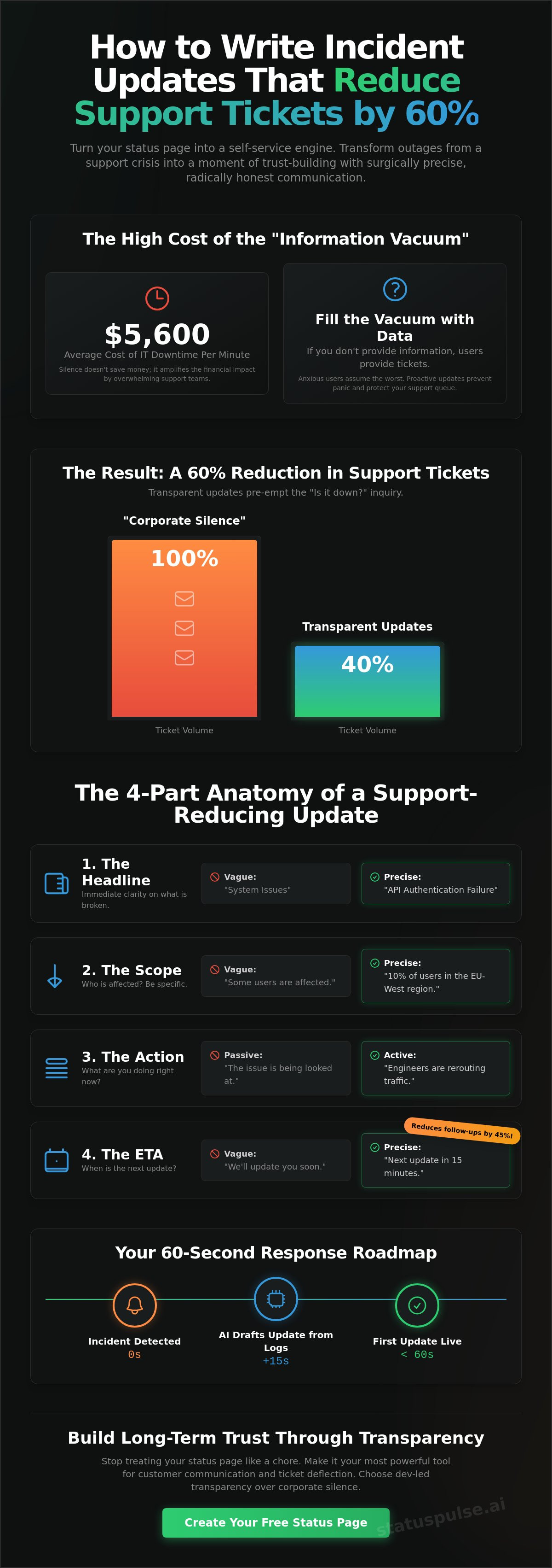How to Write Incident Updates That Reduce Support Tickets by 60%
