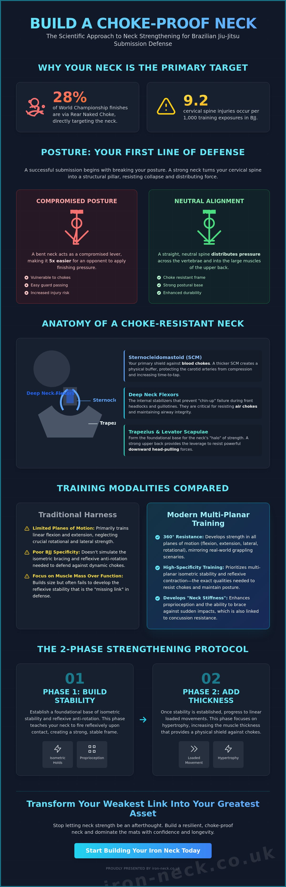 Neck strengthening for Brazilian Jiu-Jitsu chokes