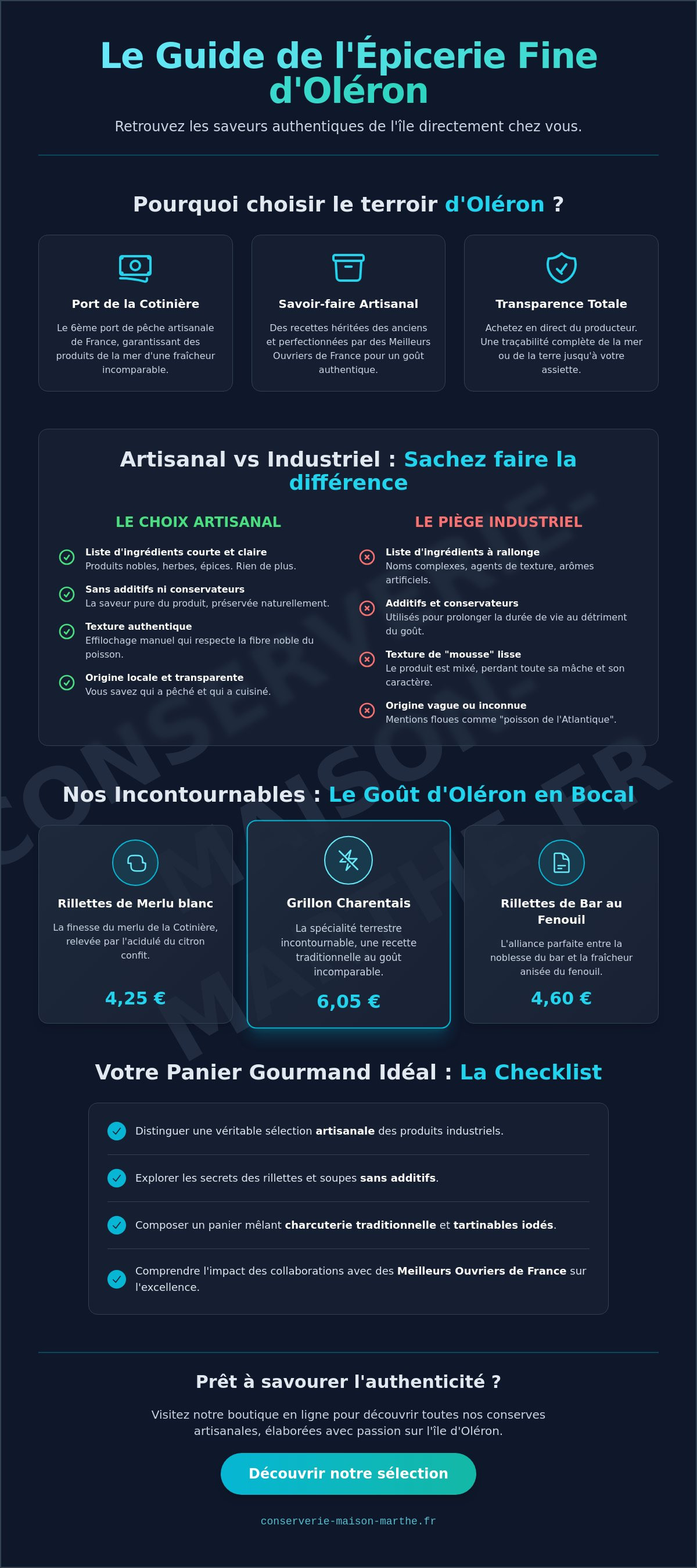 épicerie fine en ligne île d'Oléron