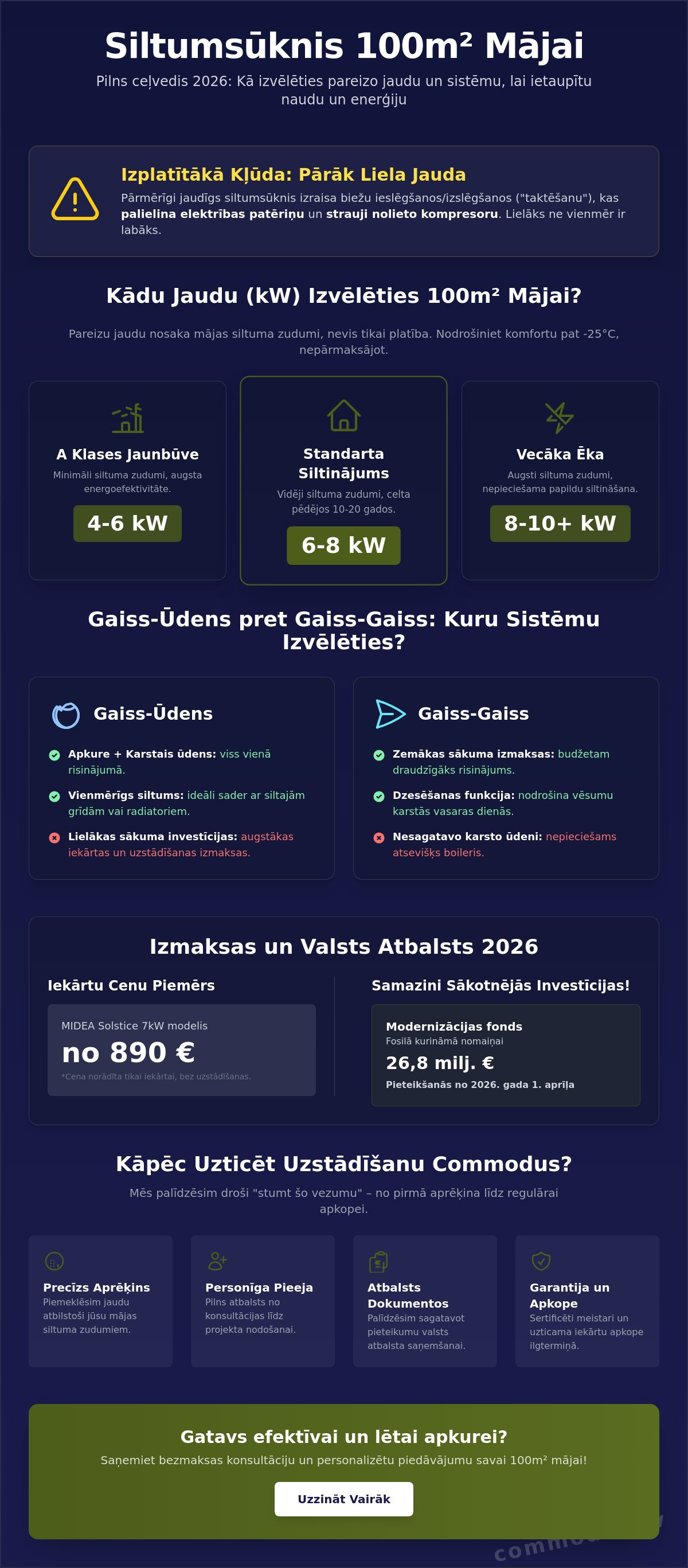 Siltumsūknis 100m2 mājai