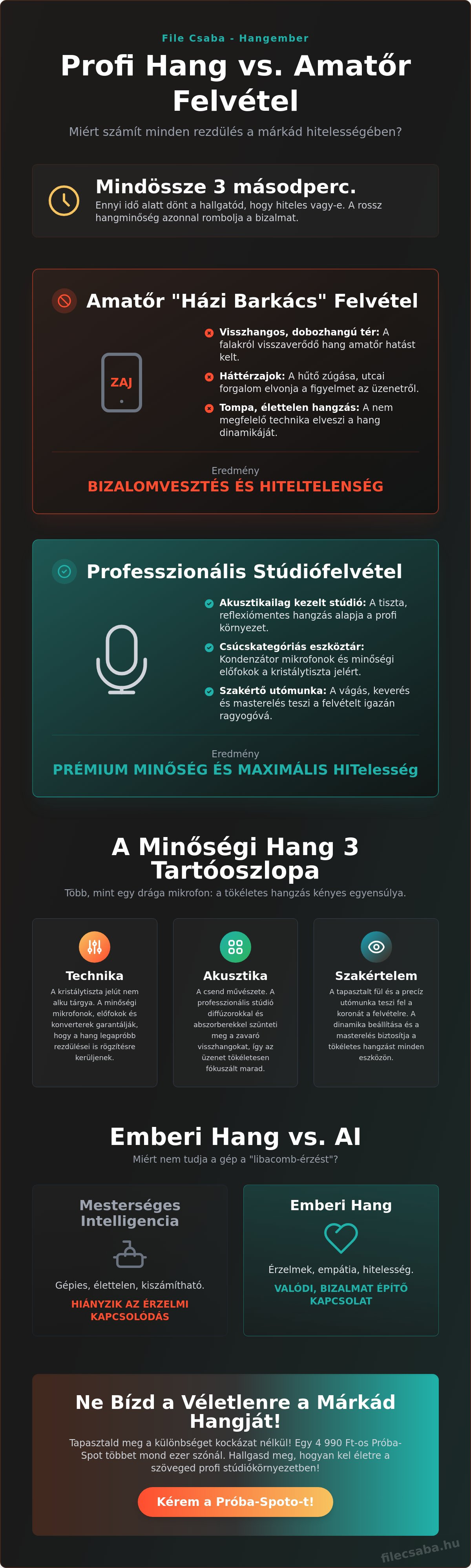 Professzionális hangfelvétel