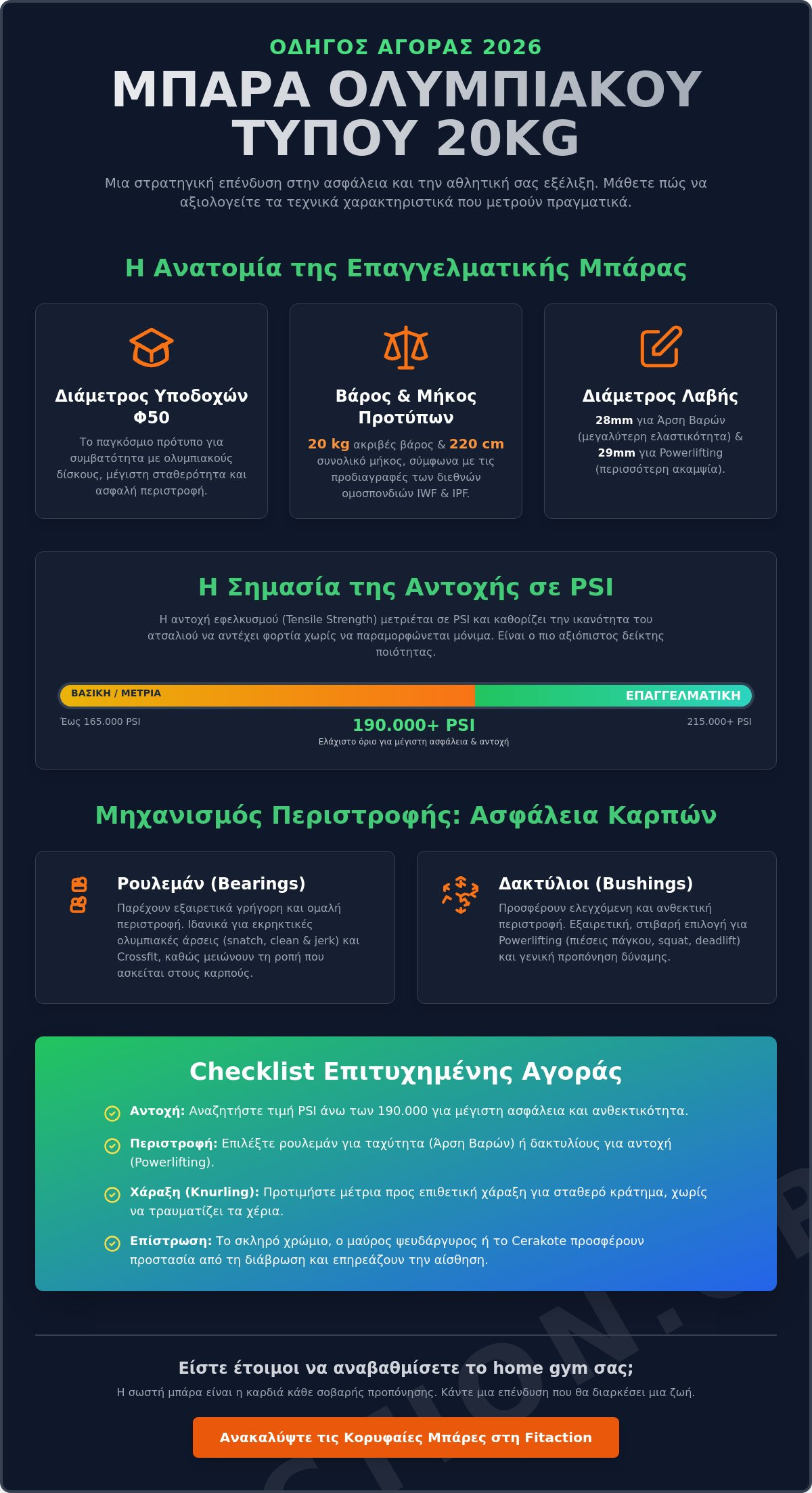 μπάρα ολυμπιακού τύπου 20kg