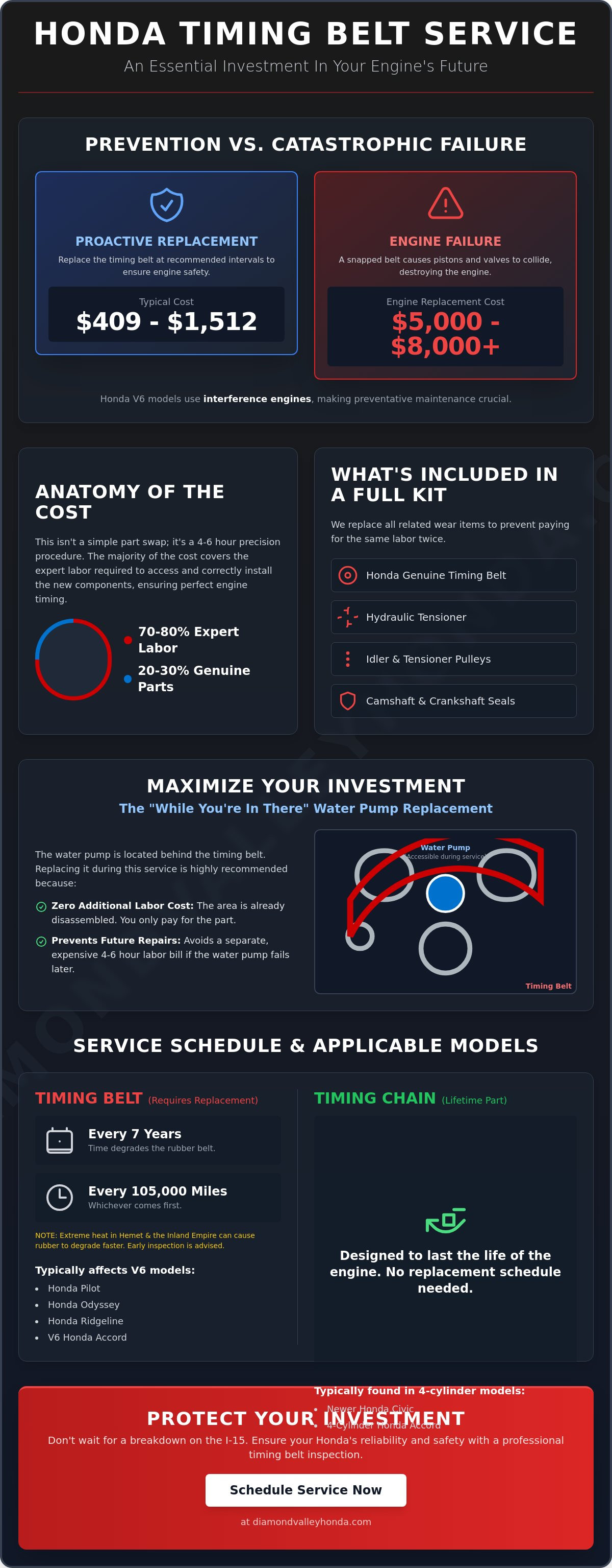 Cost to replace Honda timing belt